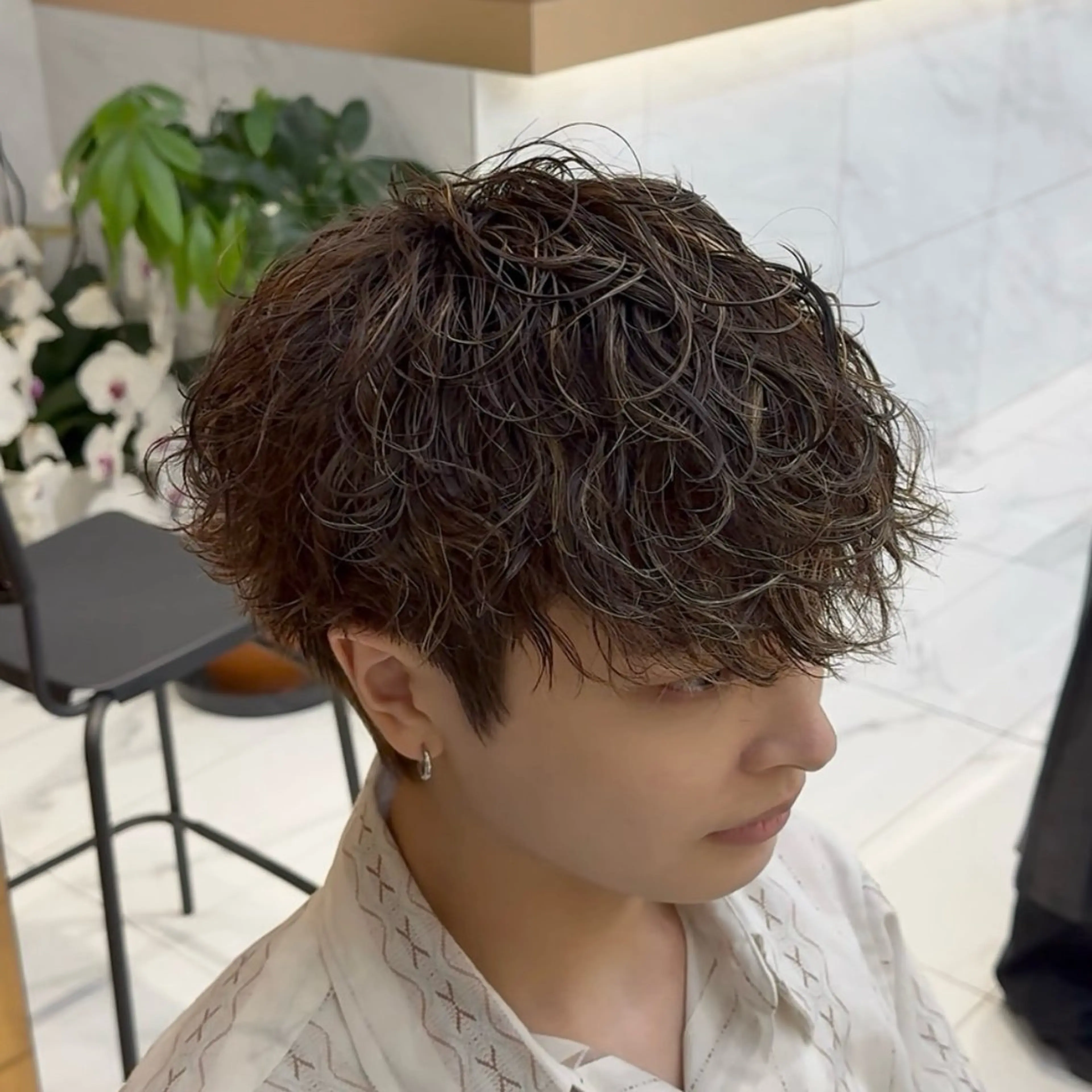 カラー パーマ ハイライトカラー バレイヤージュ ／ ユウイのヘアスタイル