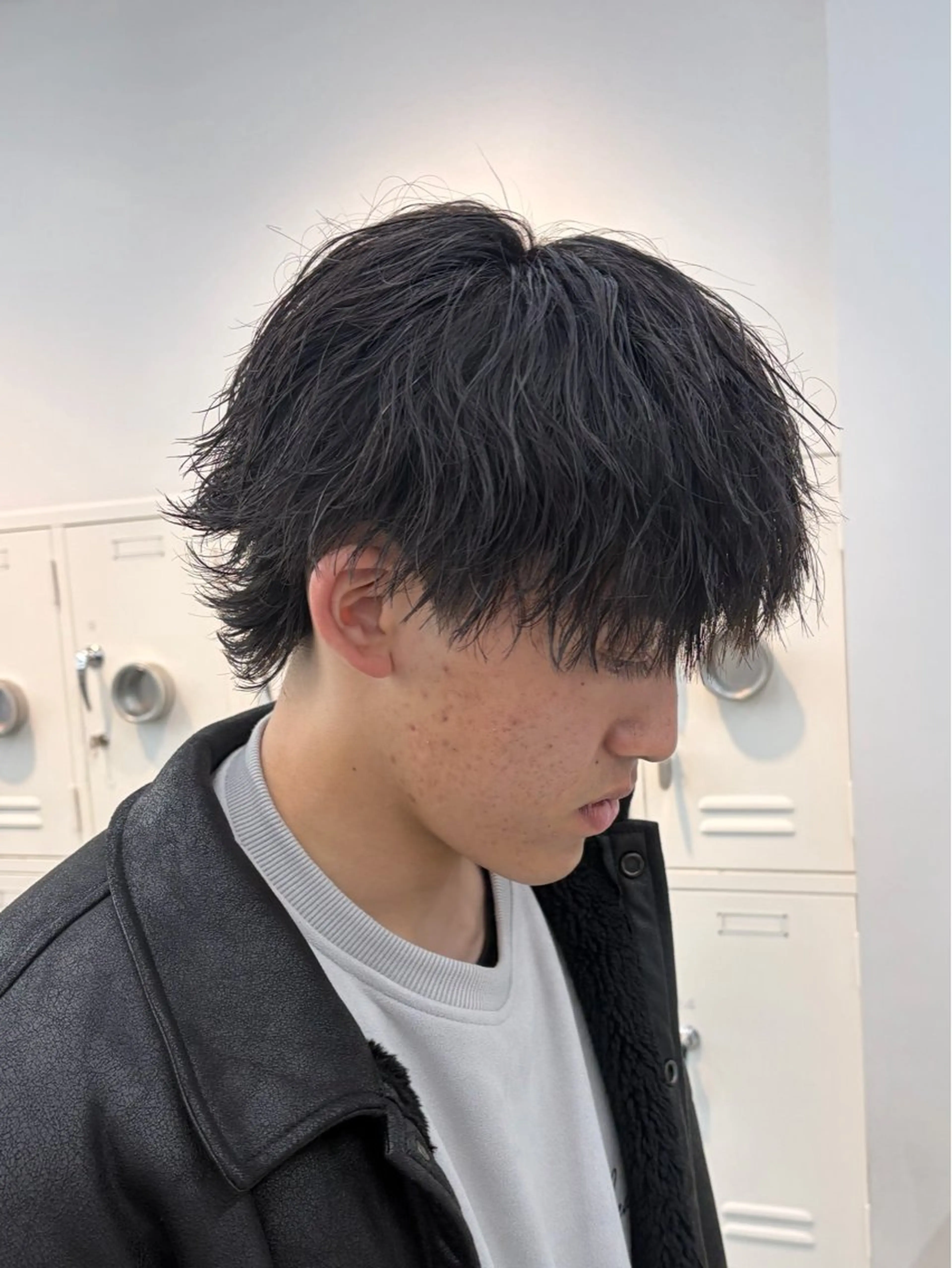 ショート パーマ メンズ マッシュ メンズウルフカット ウルフカット カット fifth栄所属・メンズパーマ 名古屋/水谷颯のヘアスタイル