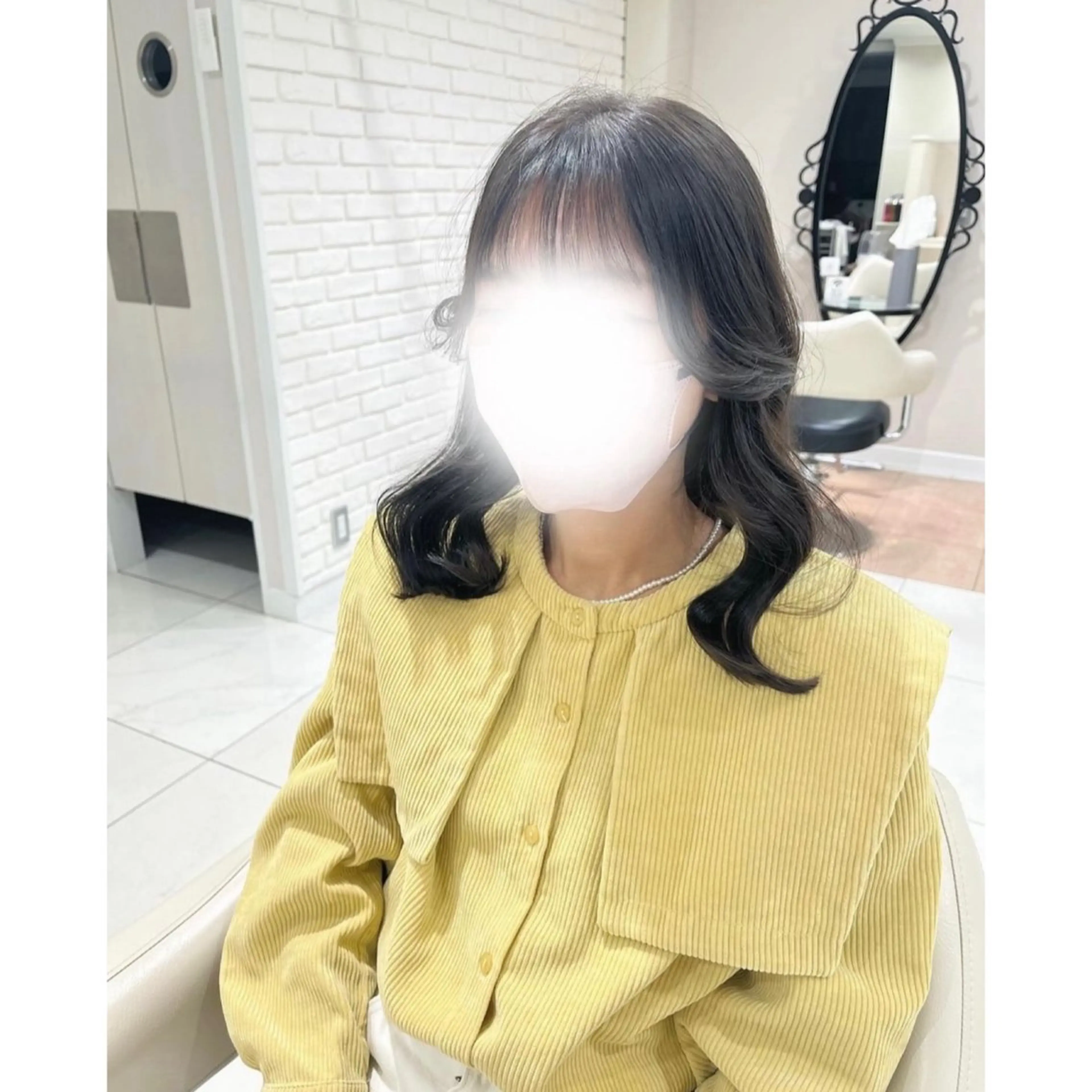 セミロング カラー ヘアカラー 韓国ヘア 🎀中川綾乃🎀のヘアスタイル