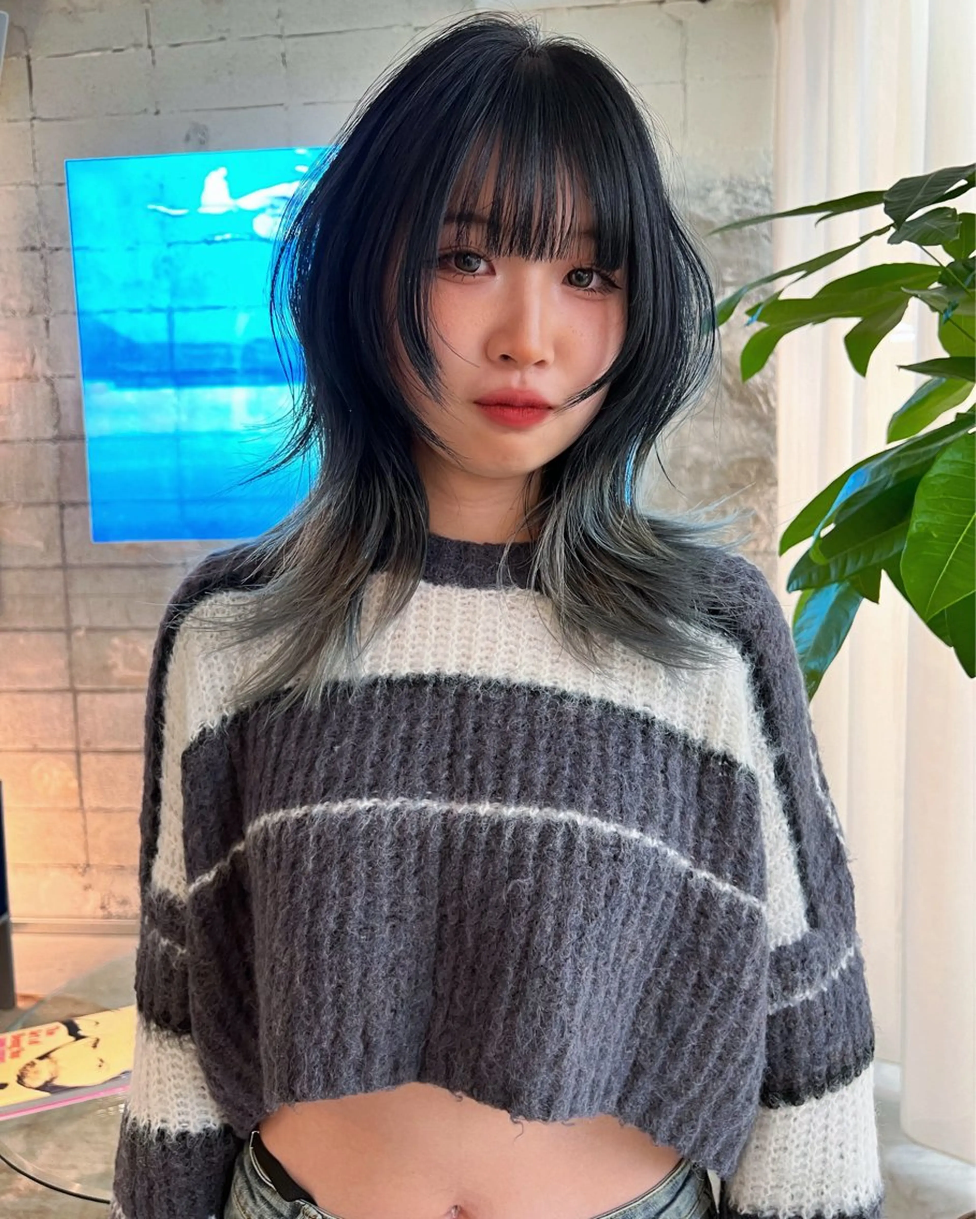 セミロング カラー カット ヘアカラー haco＋所属・圧倒的デザイン力 店長🎨RENAのヘアスタイル