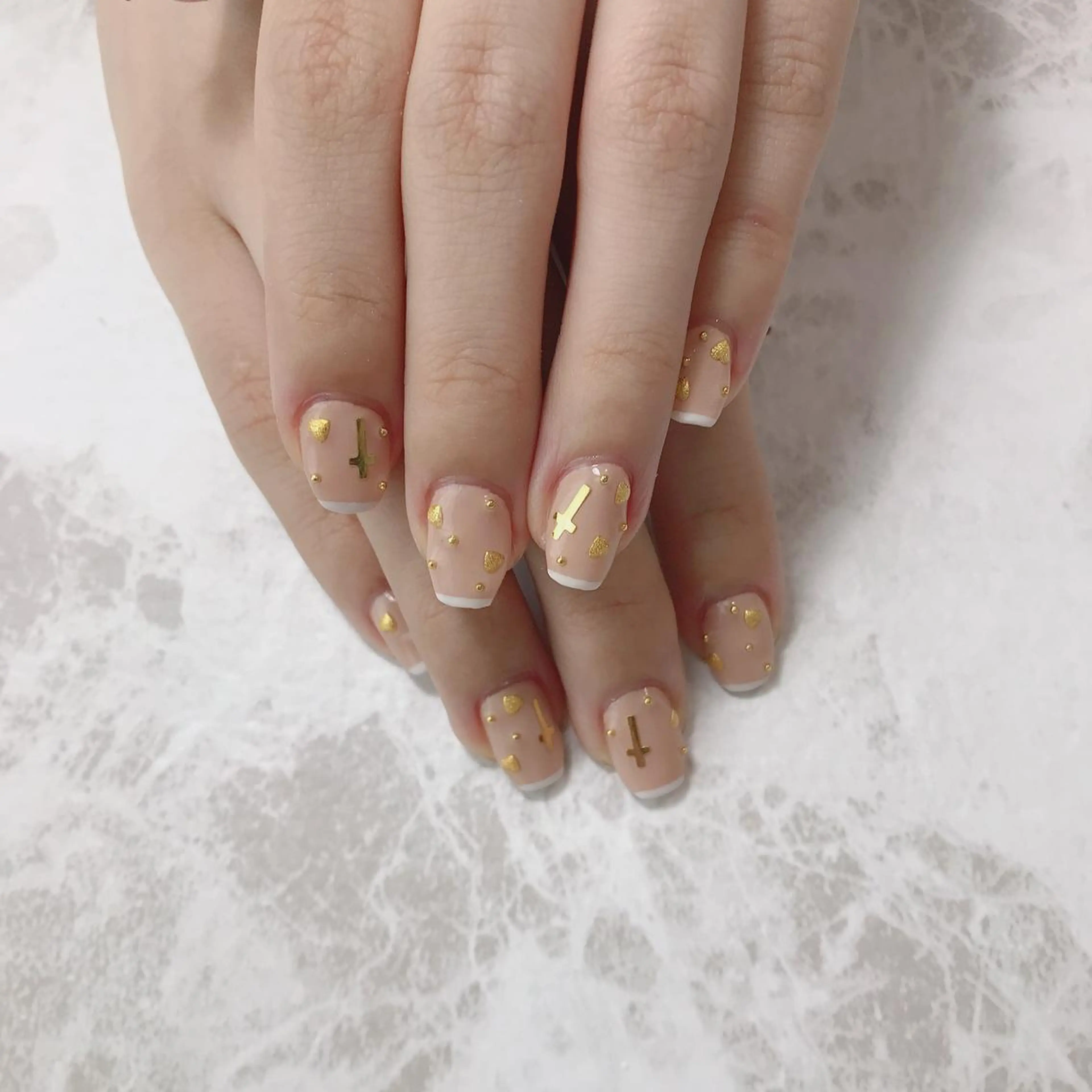 ネイル フレンチネイル スクエアネイル sereha nailのネイルデザイン