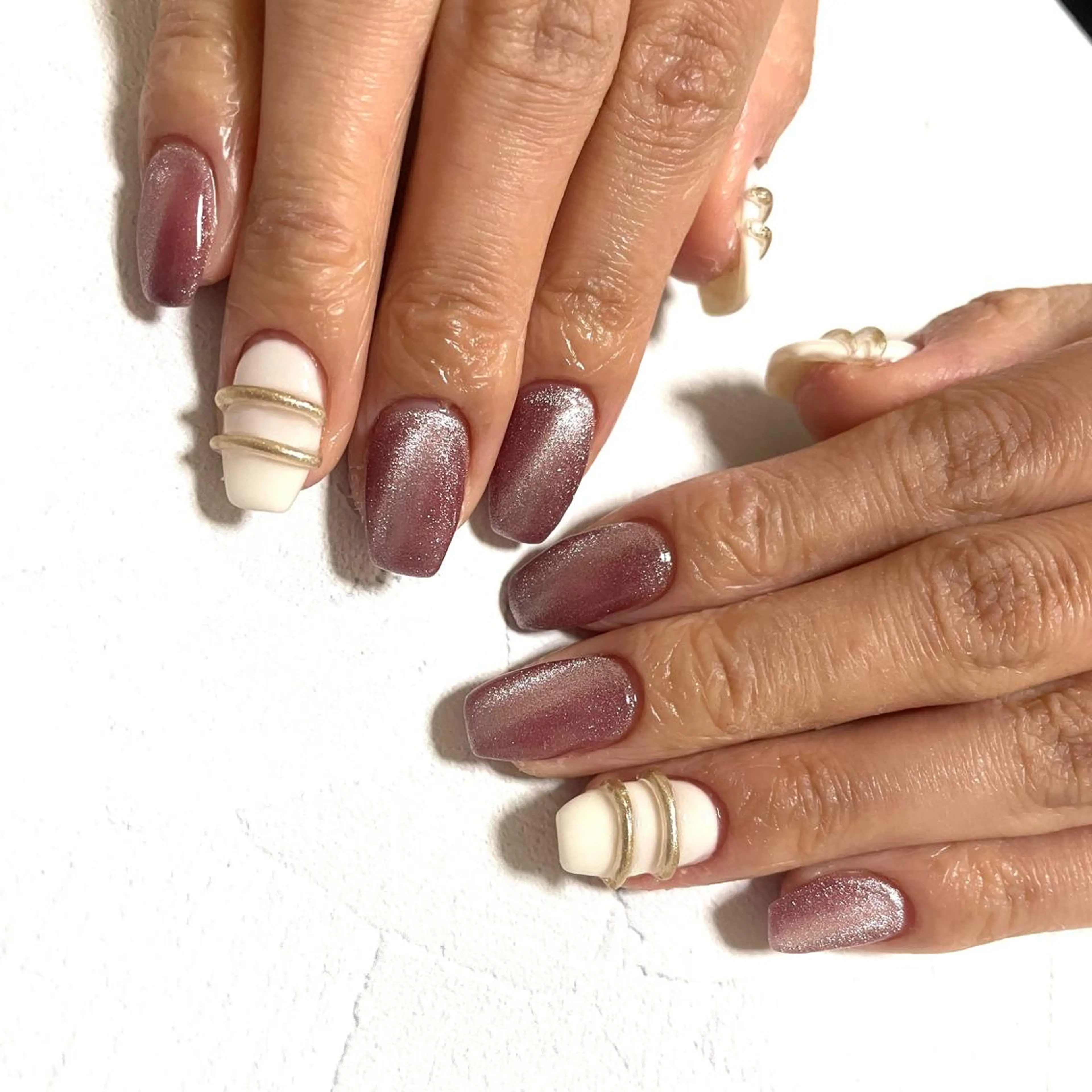 ネイル ラメ(グリッター) マグネットネイル 持ち込み ワンカラーネイル Eve [nail ＊wax＊HBL]のネイルデザイン