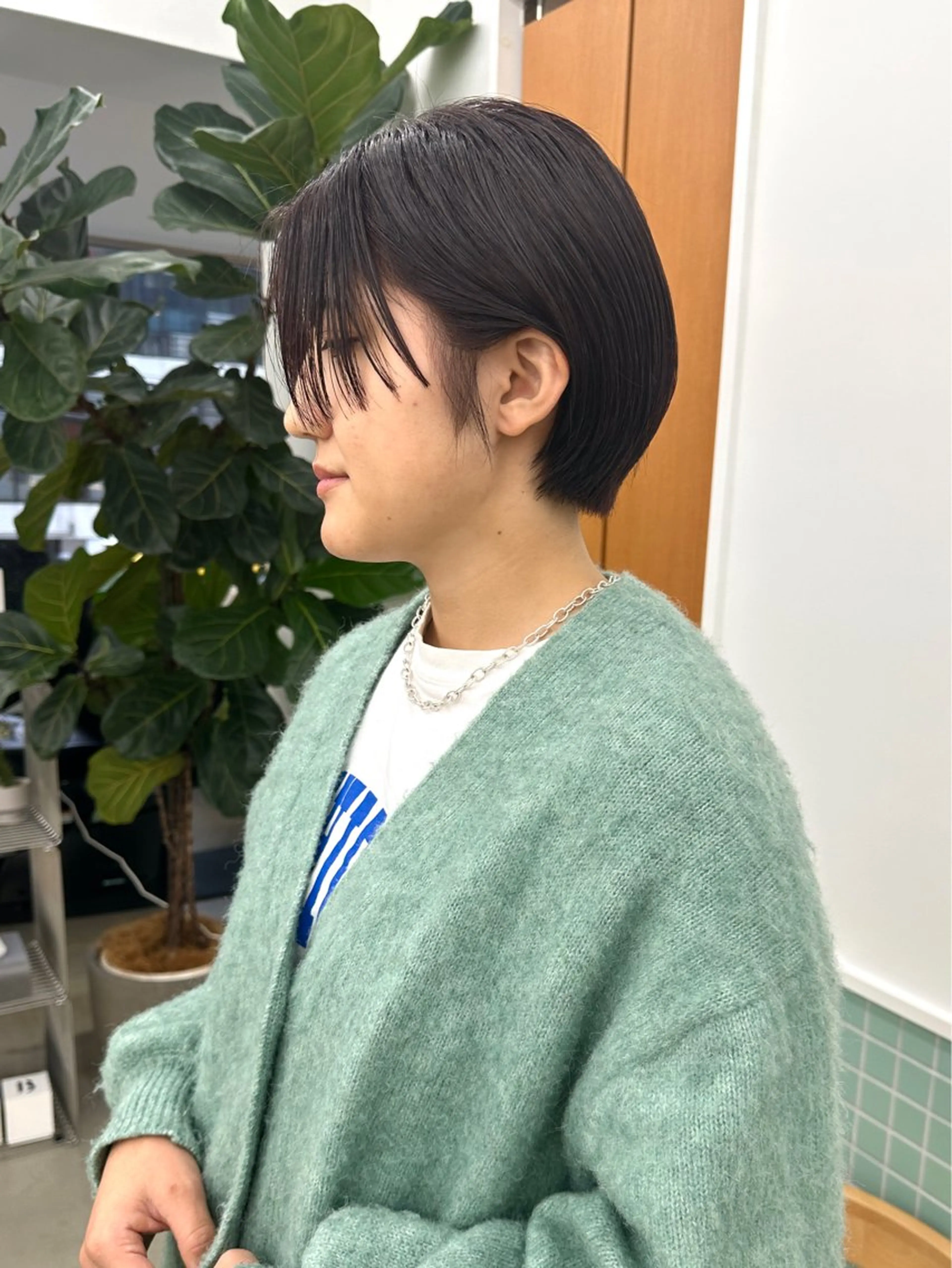 ショート カラー ショートボブ グレージュ ラベンダーカラー ラベンダーグレージュ ラベンダーグレー カット ヘアカラー トリートメント ボブ/レイヤー/ケア パーマ/リュウタのヘアスタイル