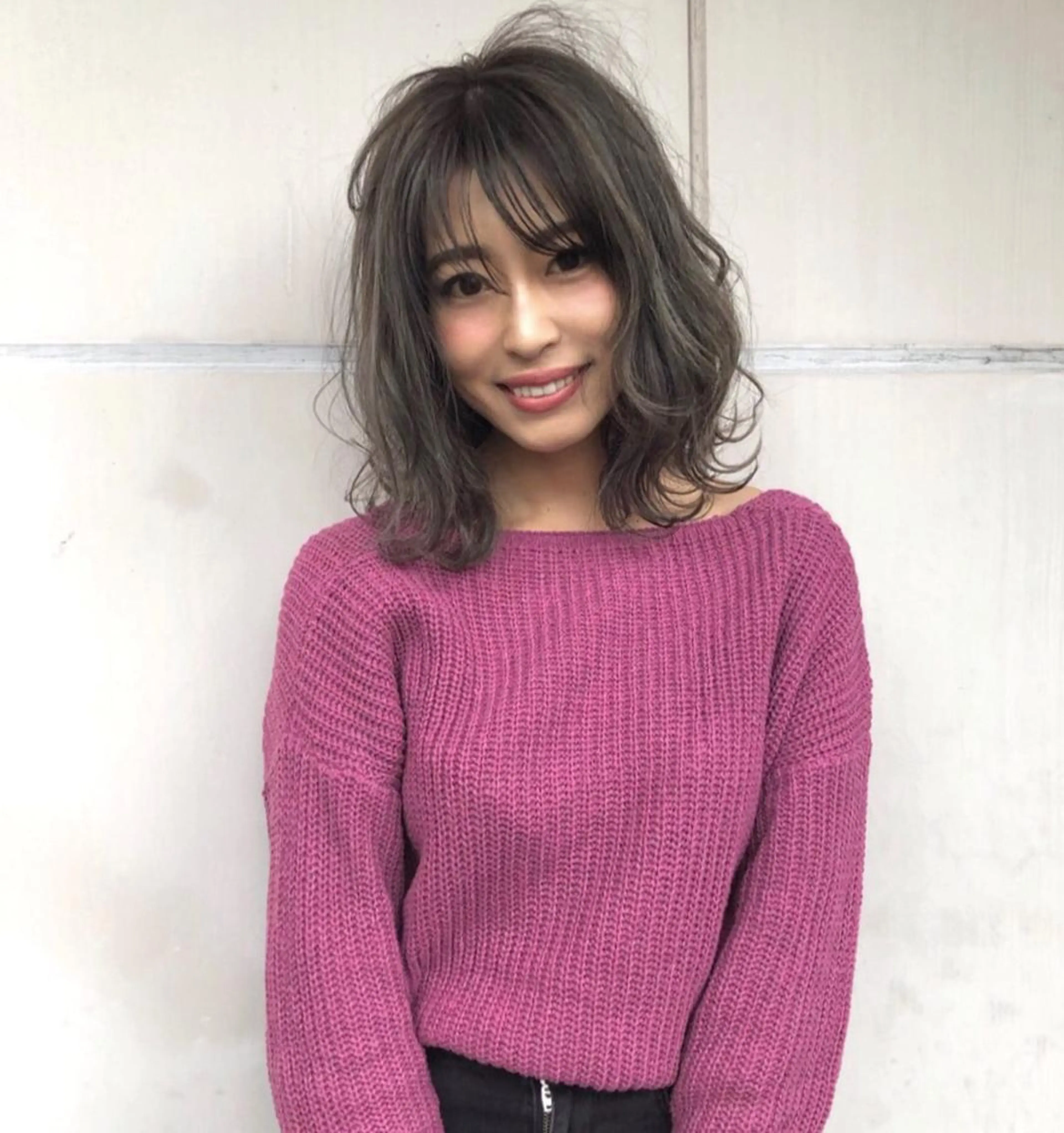 ミディアム カラー カット ヘアカラー トリートメント 髪質改善will hairdesignのヘアスタイル