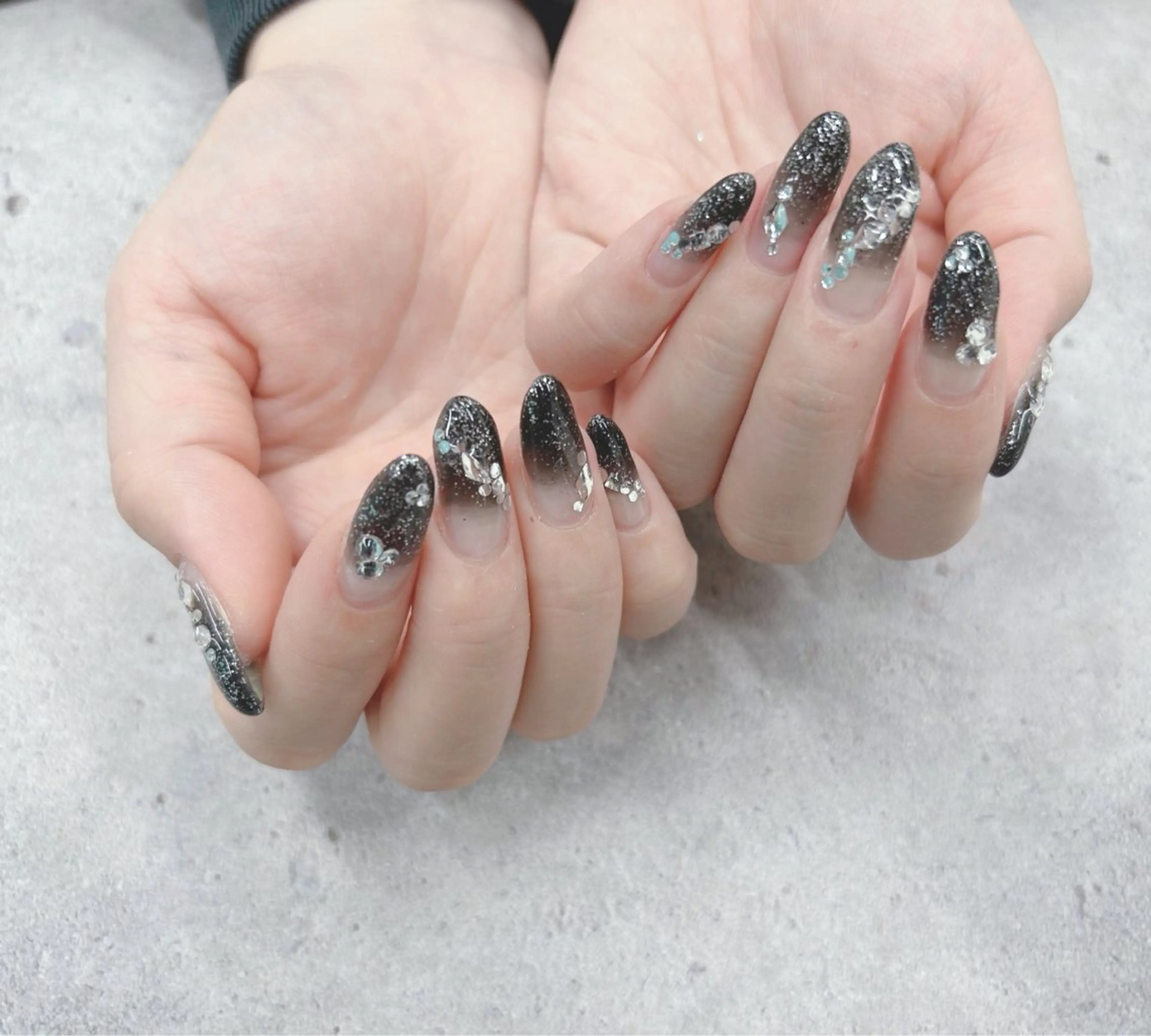 ネイル グラデーション ラメ(グリッター) ラメグラデーション ハンドネイル Nail Salon agré所属・agré ネイルサロン　アグレのネイルデザイン