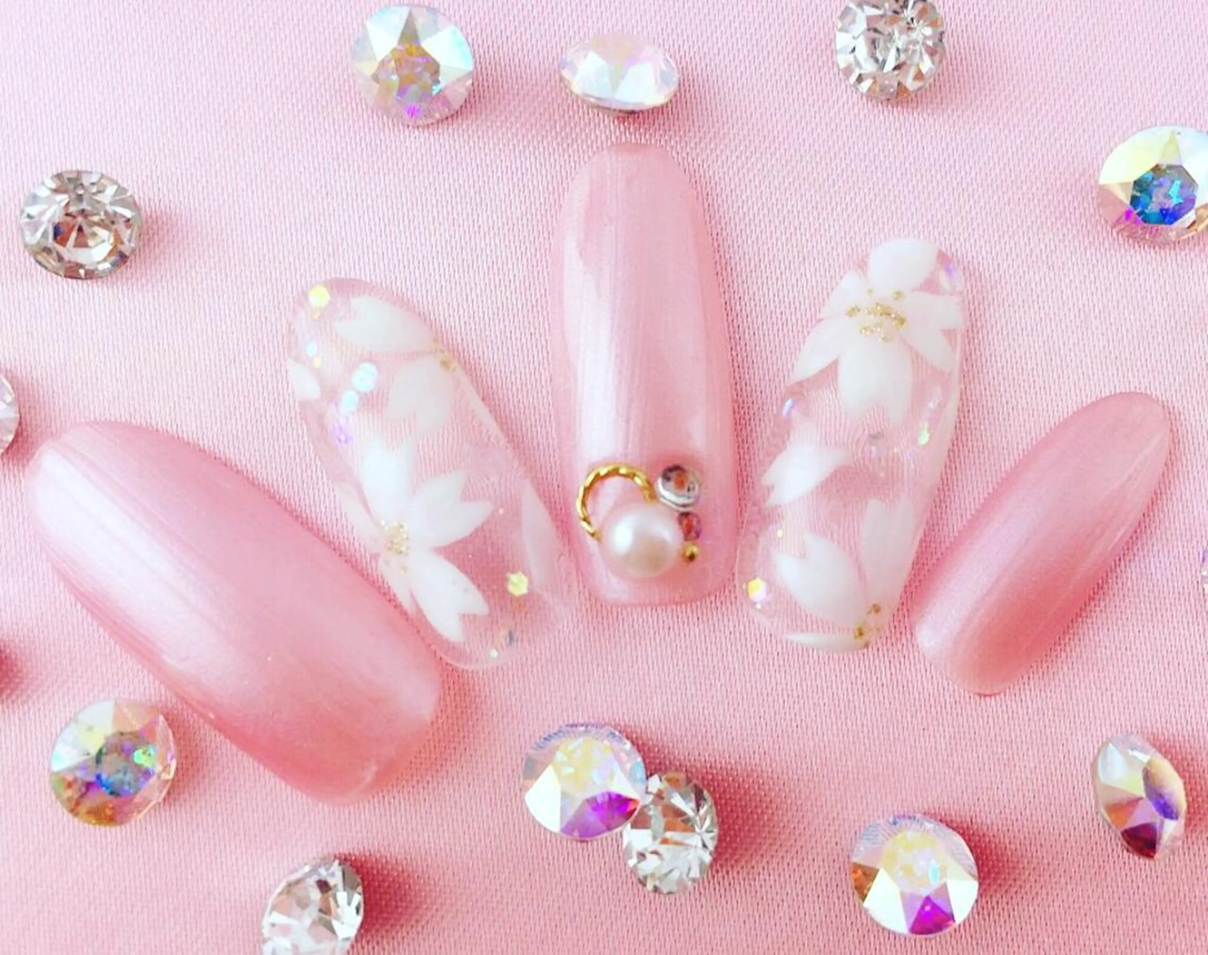 ネイル アートネイル 桜ネイル フラワーネイル フットネイル 卒業式 NAILSGOGO shibuyaのネイルデザイン