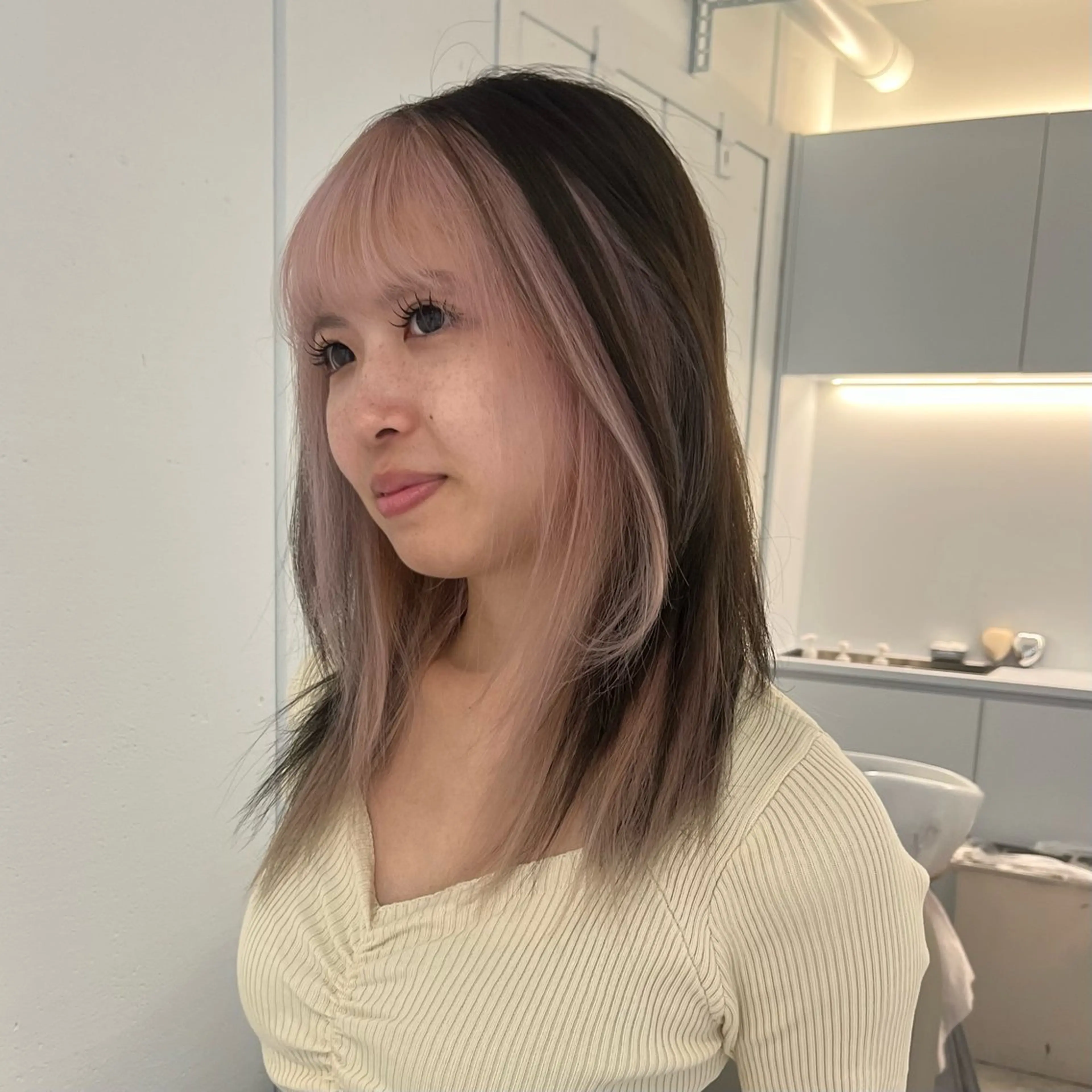 ミディアム カラー ヘアカラー トリートメント Kurume／ NORA UMEDAのヘアスタイル