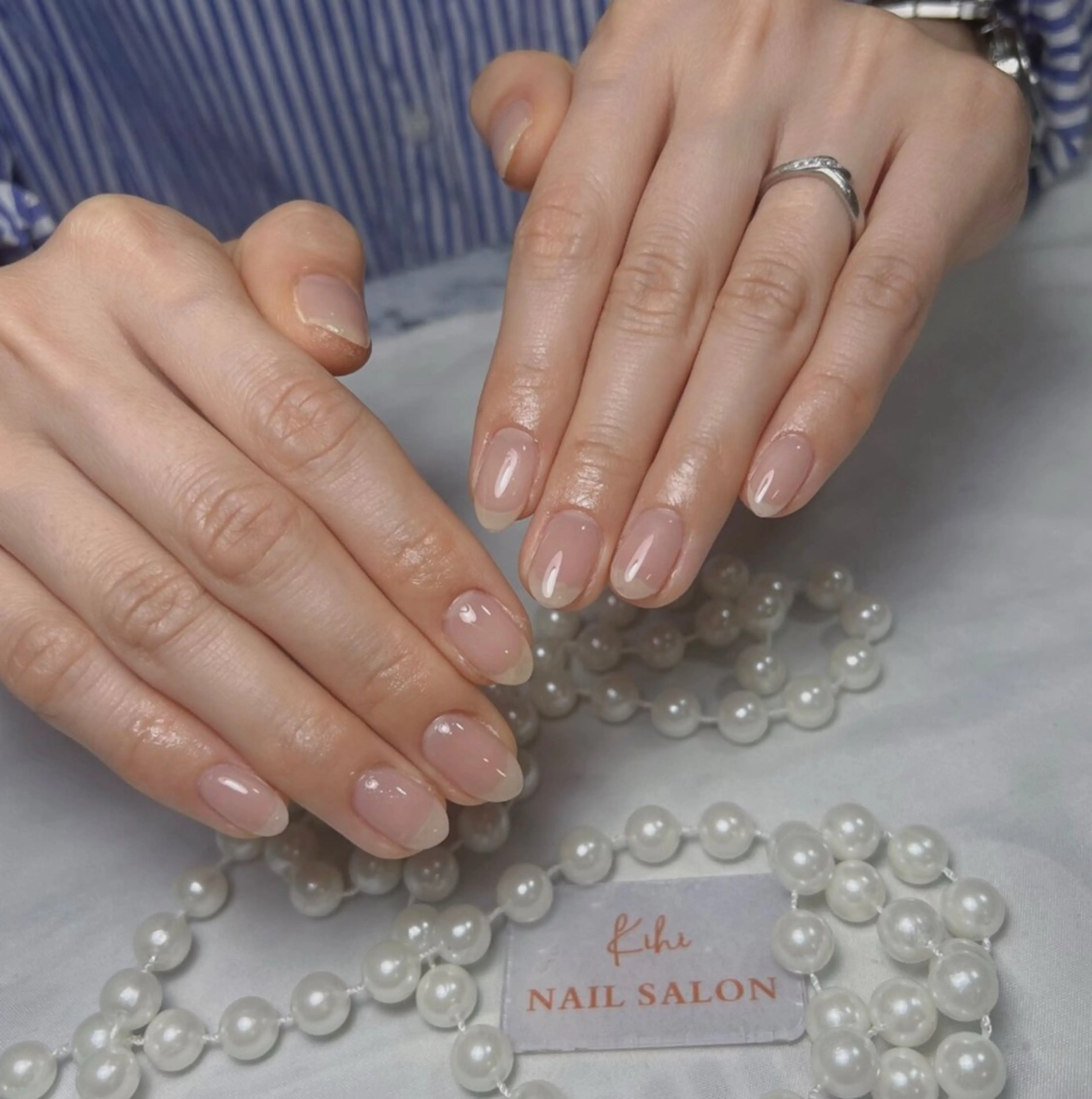 ネイル アートネイル フレンチネイル ジェルネイル グラデーション 韓国ネイル 村中 ハナのネイルデザイン