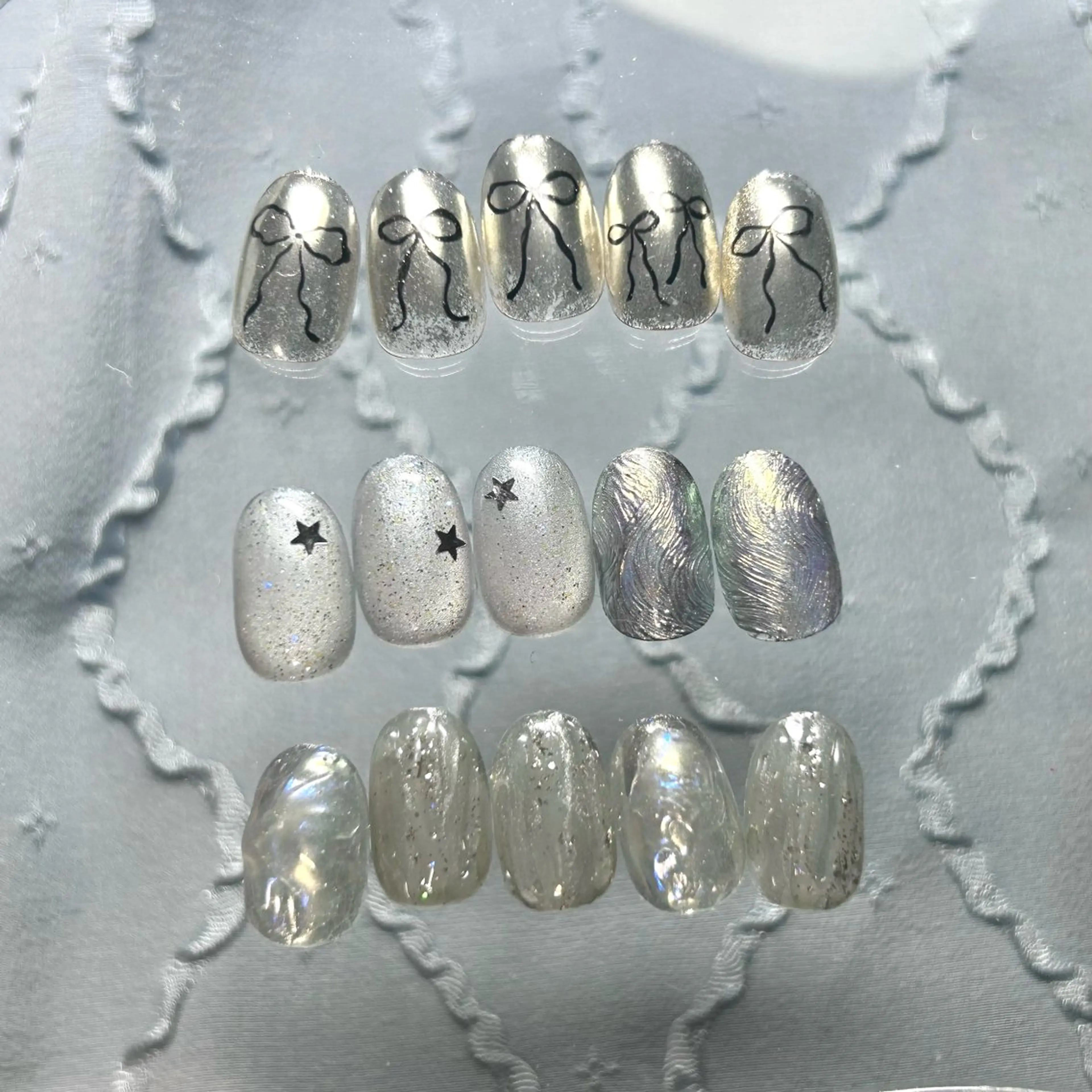 ネイル オーロラネイル 韓国ネイル マグネットネイル ニュアンスネイル ぷっくりネイル ハンドネイル raku  nail 浦和店 【ラクネイル】所属・m Natsume.のネイルデザイン