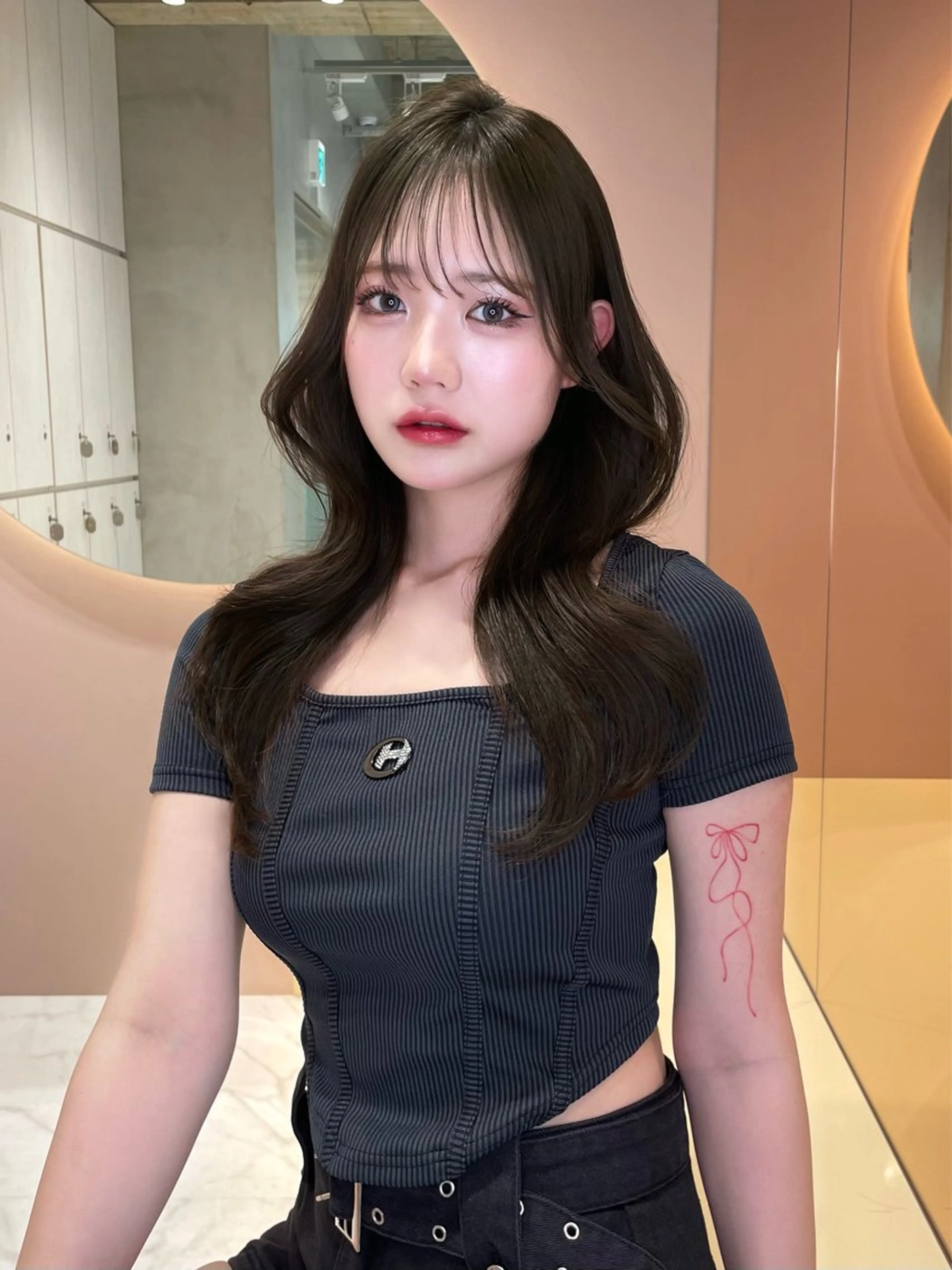 セミロング カラー ヘアカラー トリートメント 美髪矯正 ブリーチな しダブル🍒❤ゆうきのヘアスタイル