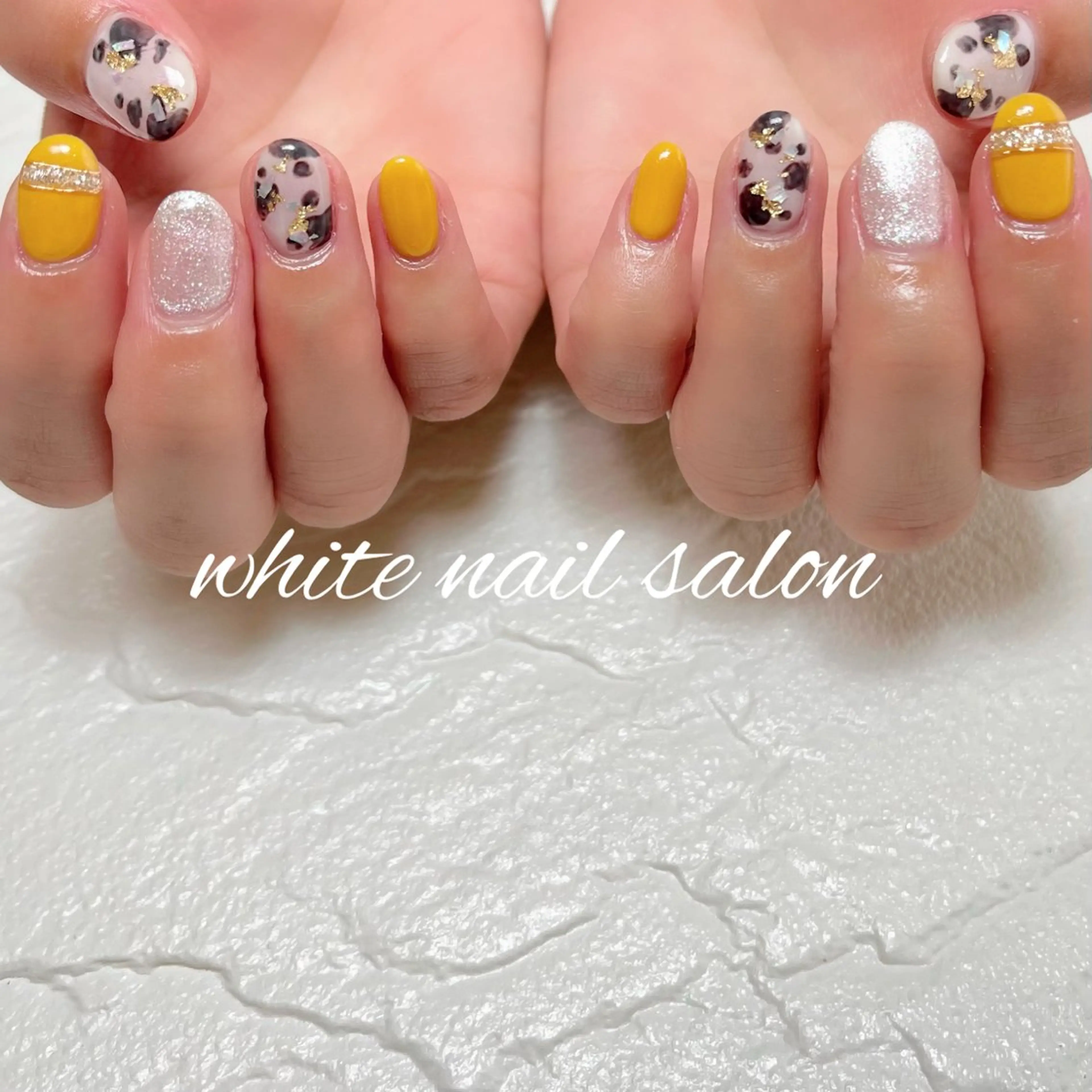 ネイル ラメ(グリッター) 持ち込み ハンドネイル white nail salonのネイルデザイン