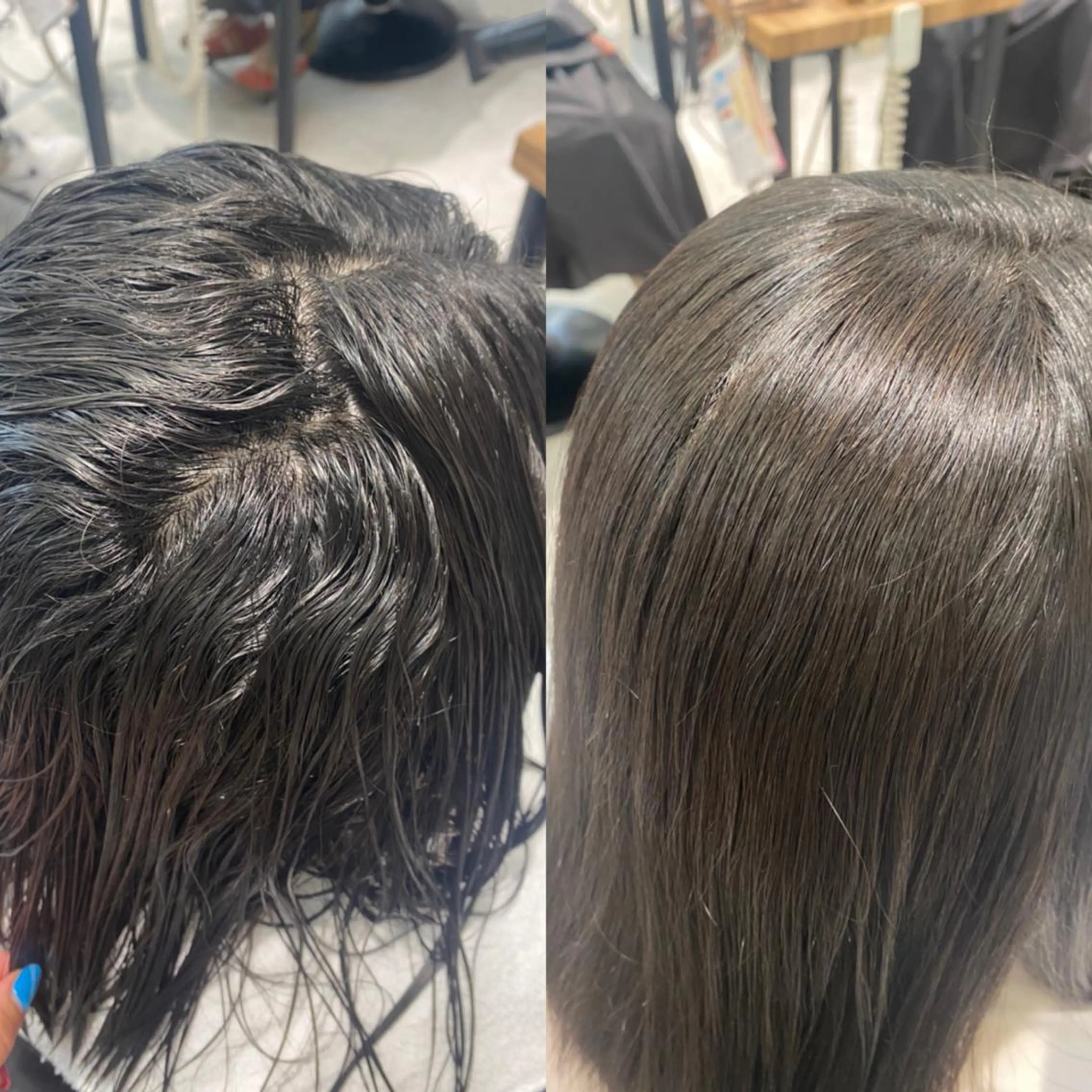 💚癖でお悩みの方に💚髪質改善premiumストレート+小顔カット+超音波3ステップトリートメントの写真