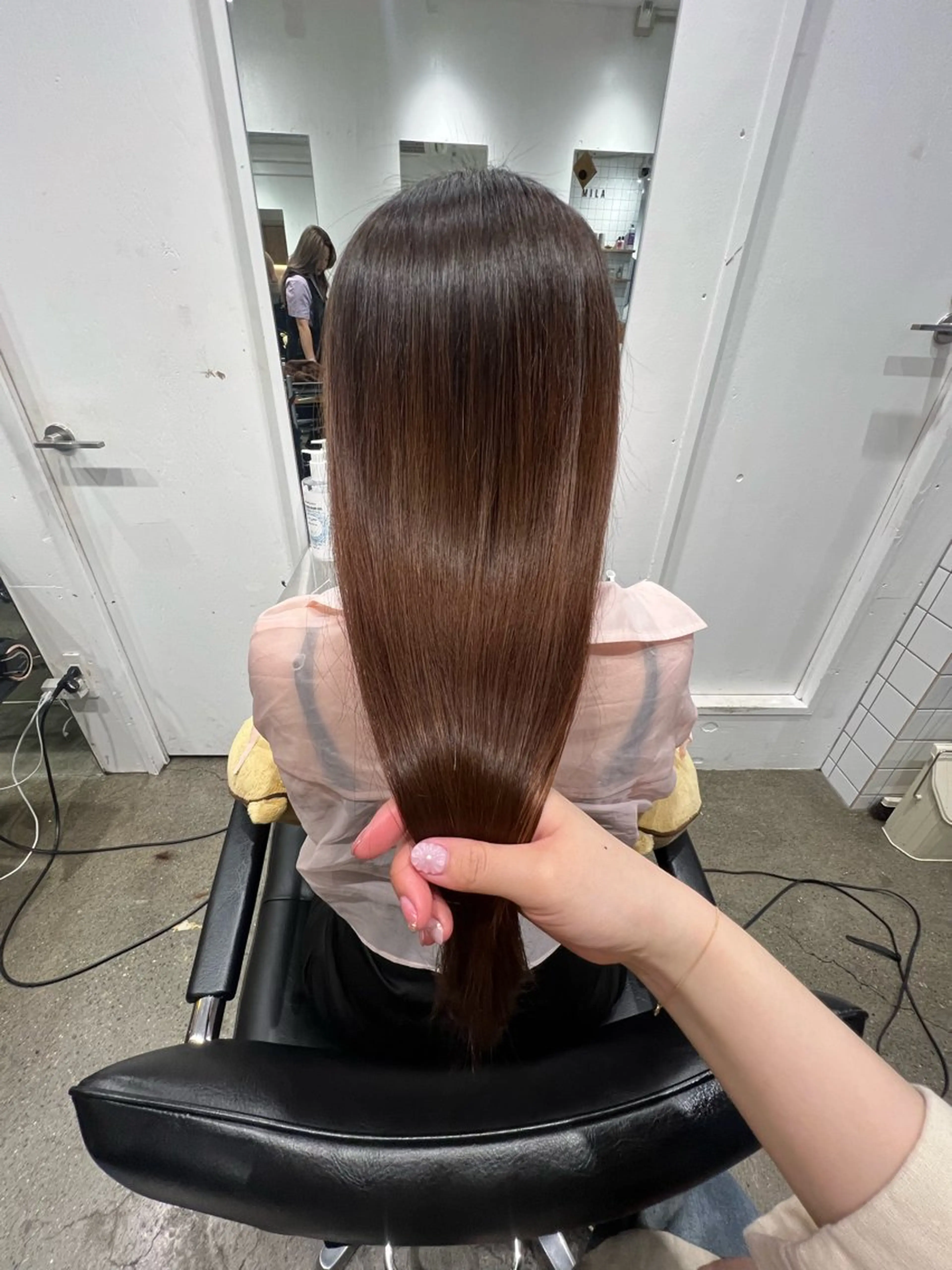 ロング パーマ 髪質改善 ストレートパーマ トリートメント ヘッドスパ ✨髪質改善矯正× ブリーチ✨YU-KIのヘアスタイル