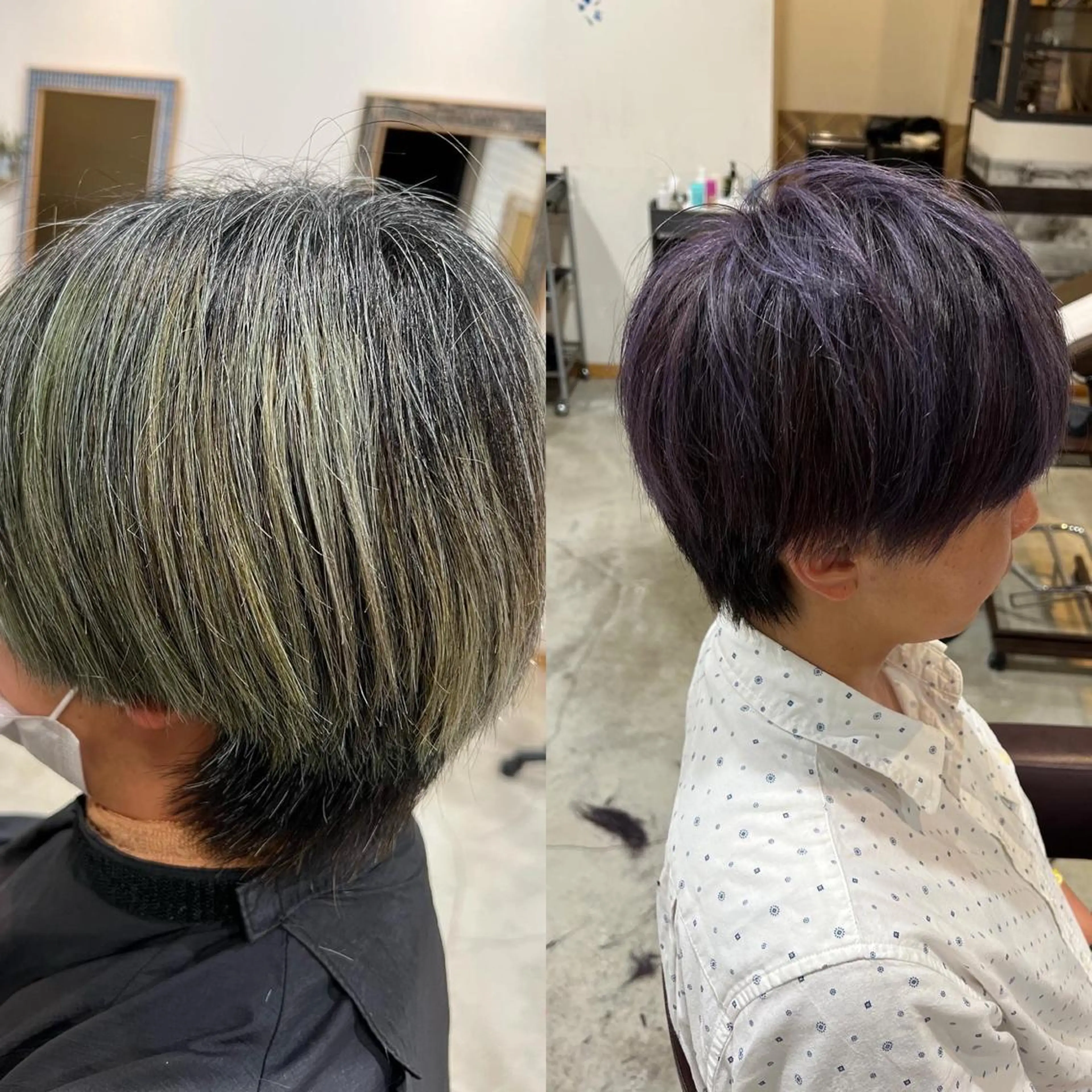 ショート カラー ヘアアレンジ キッズ バレイヤージュ ブリーチ ケアブリーチ 透明感カラー デザインカラー カット ヘアカラー トリートメント 五反田　美容院☆張 明星☆韓国ヘアのヘアスタイル