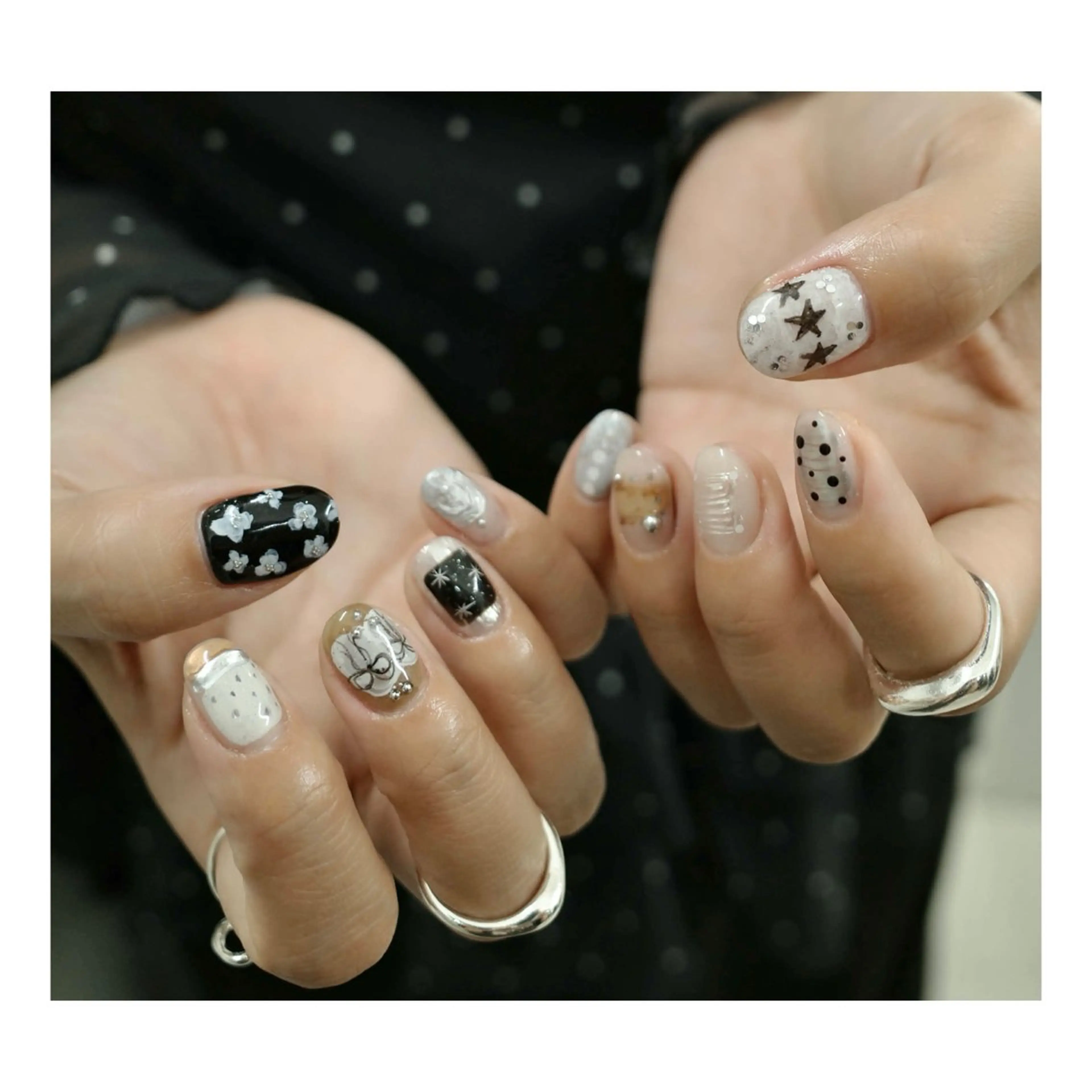 ネイル ハンドネイル ⏦Little 𐙚 Nail⏦のネイルデザイン