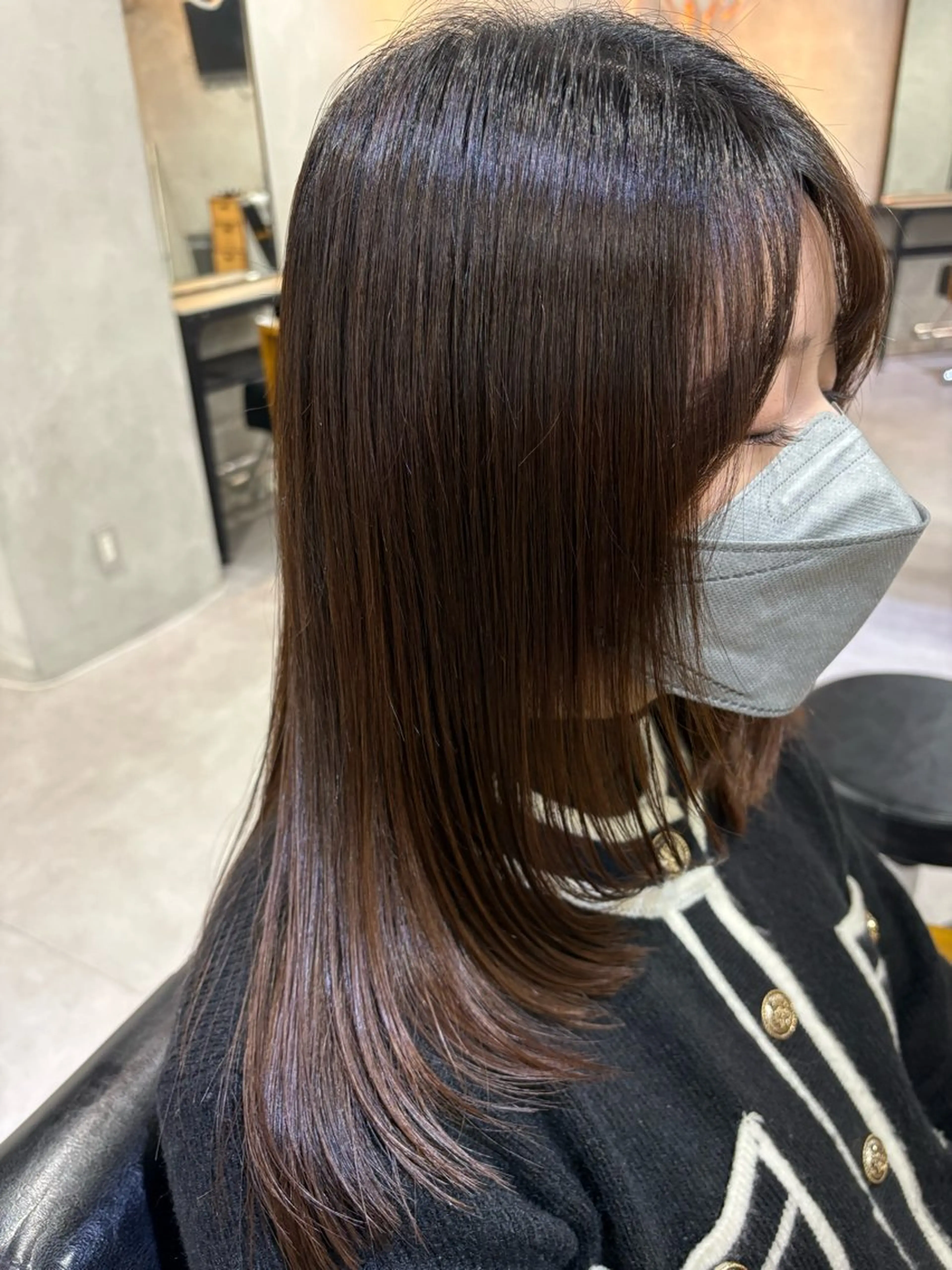 ミディアム 🌈透明感カラー 韓国 ミライ🇰🇷のヘアスタイル