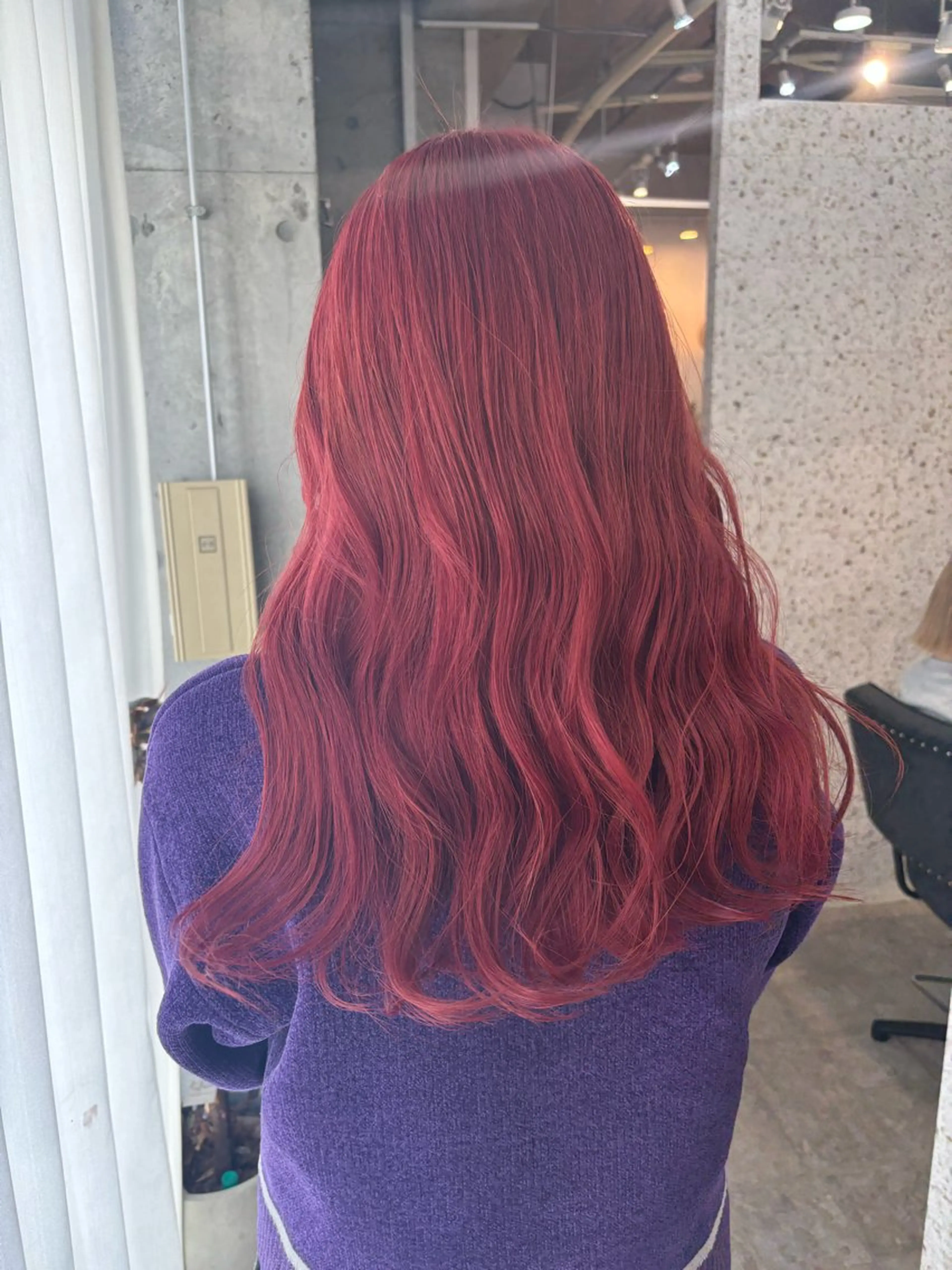 ロング カラー レッドカラー ヘアカラー lani hair salon所属・SHOTO ハイトー ン/デザインカラーのヘアスタイル