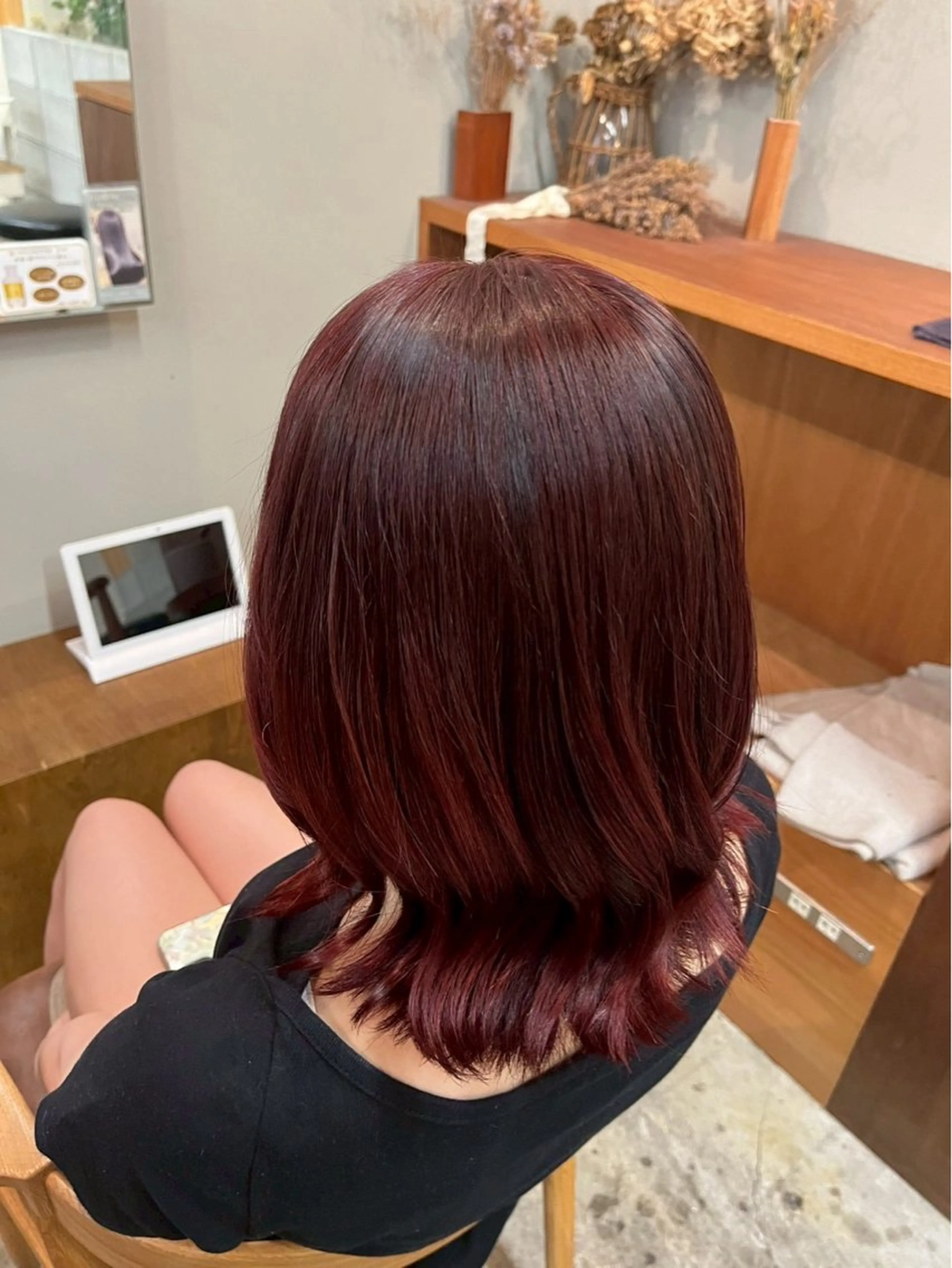 ミディアム カラー ヘアカラー 💐花屋併設💐 宮園 雛羽のヘアスタイル