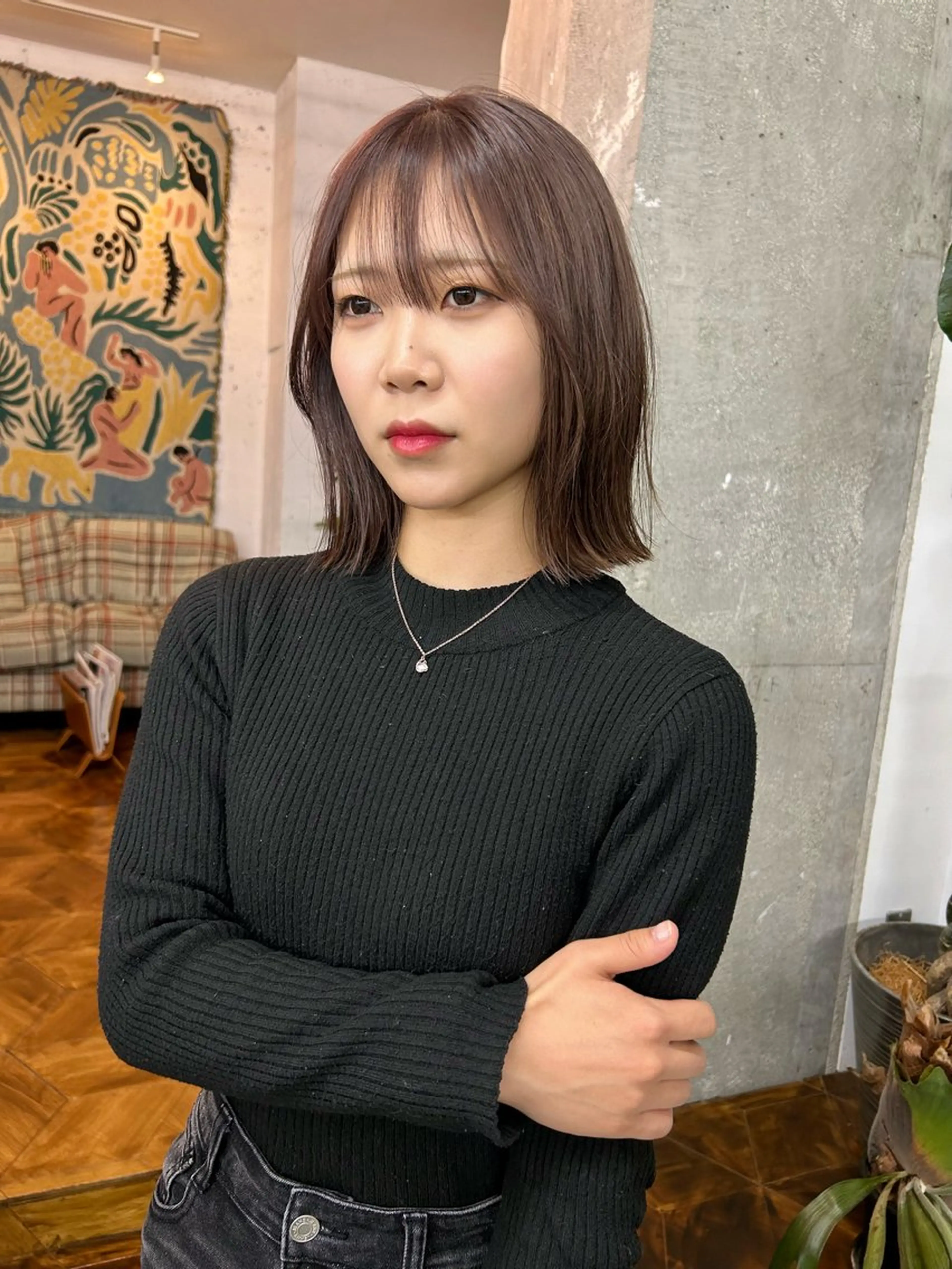 ミディアム ヘアカラー 🫧透明感カラー🫧 ハシモトタケルのヘアスタイル