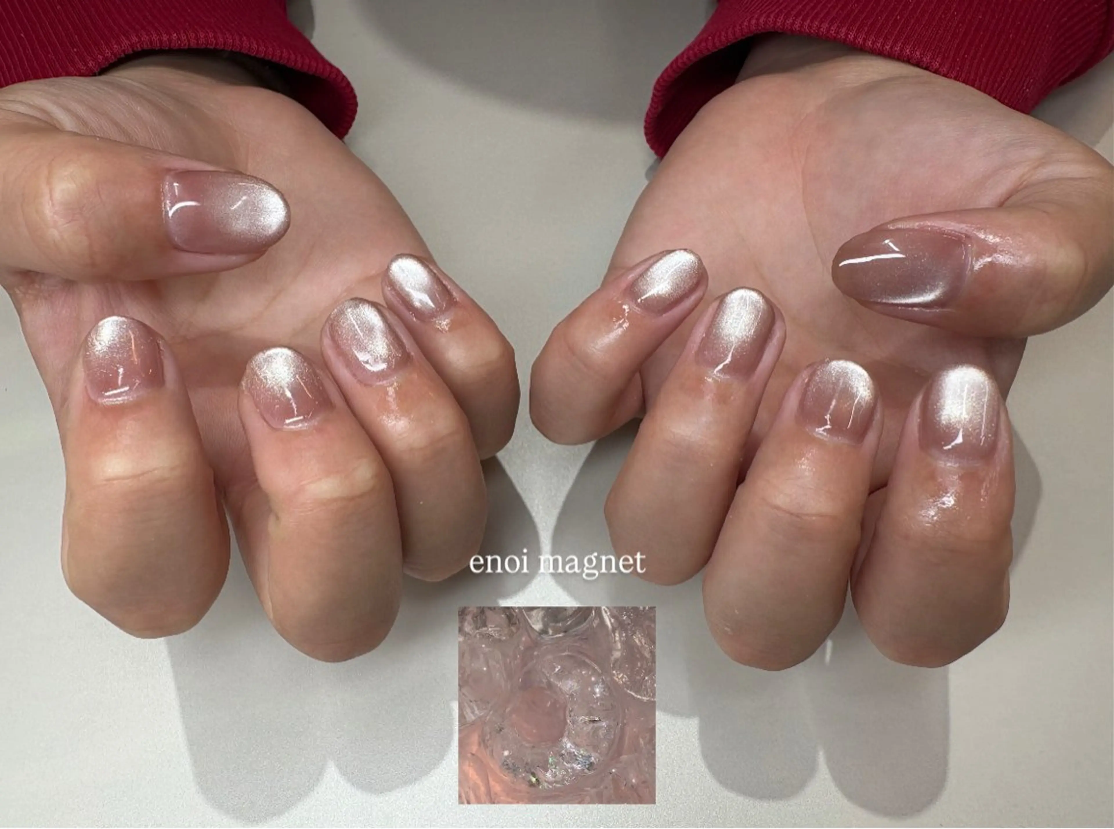 ネイル 長さ出し フットネイル ジェルネイル マグネットネイル 持ち込み chipie_ momiのネイルデザイン