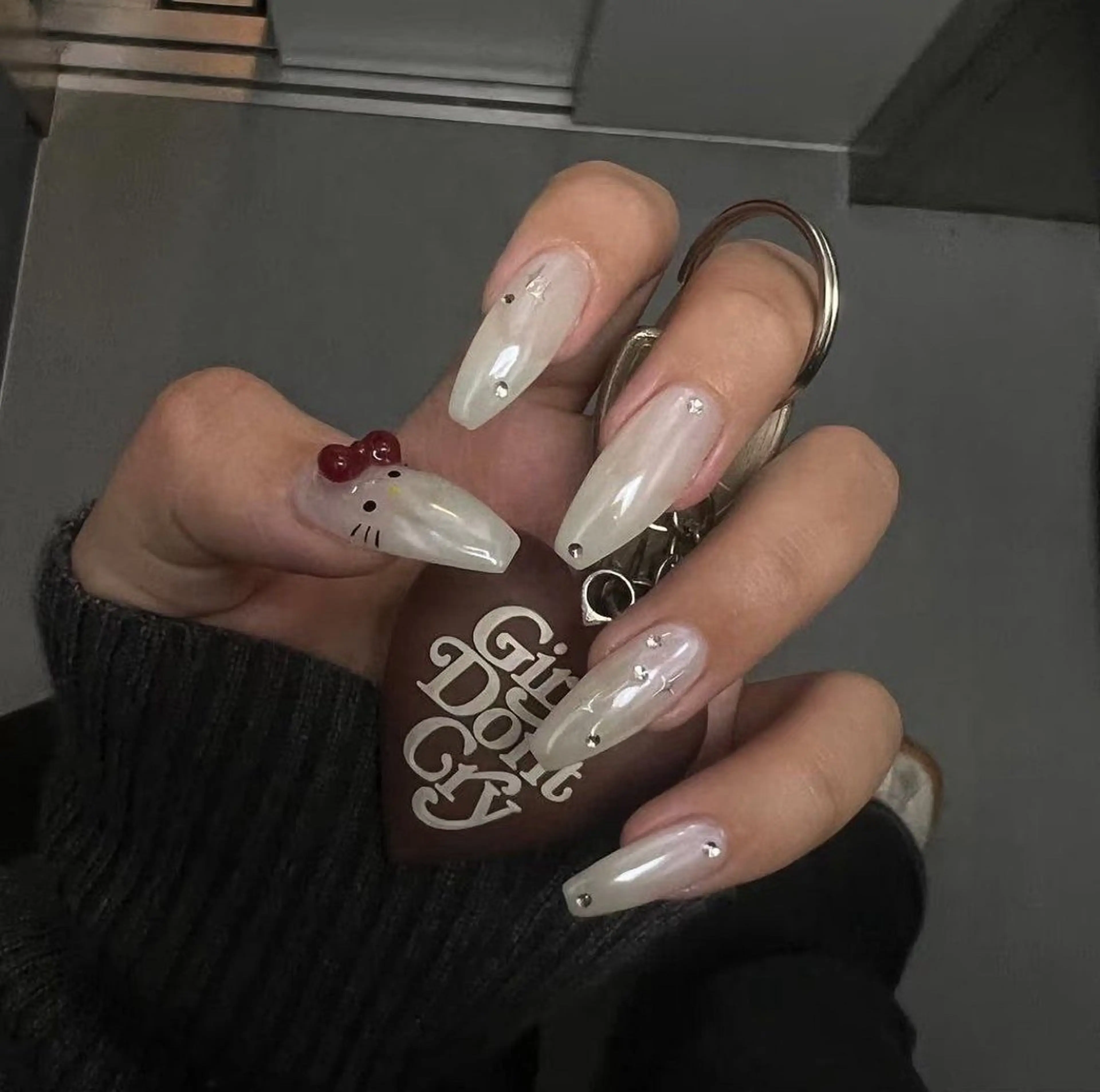 ネイル 韓国ネイル 持ち込み ニュアンスネイル ネイルチップ 冬ネイル RINN ANA.CHUOのネイルデザイン