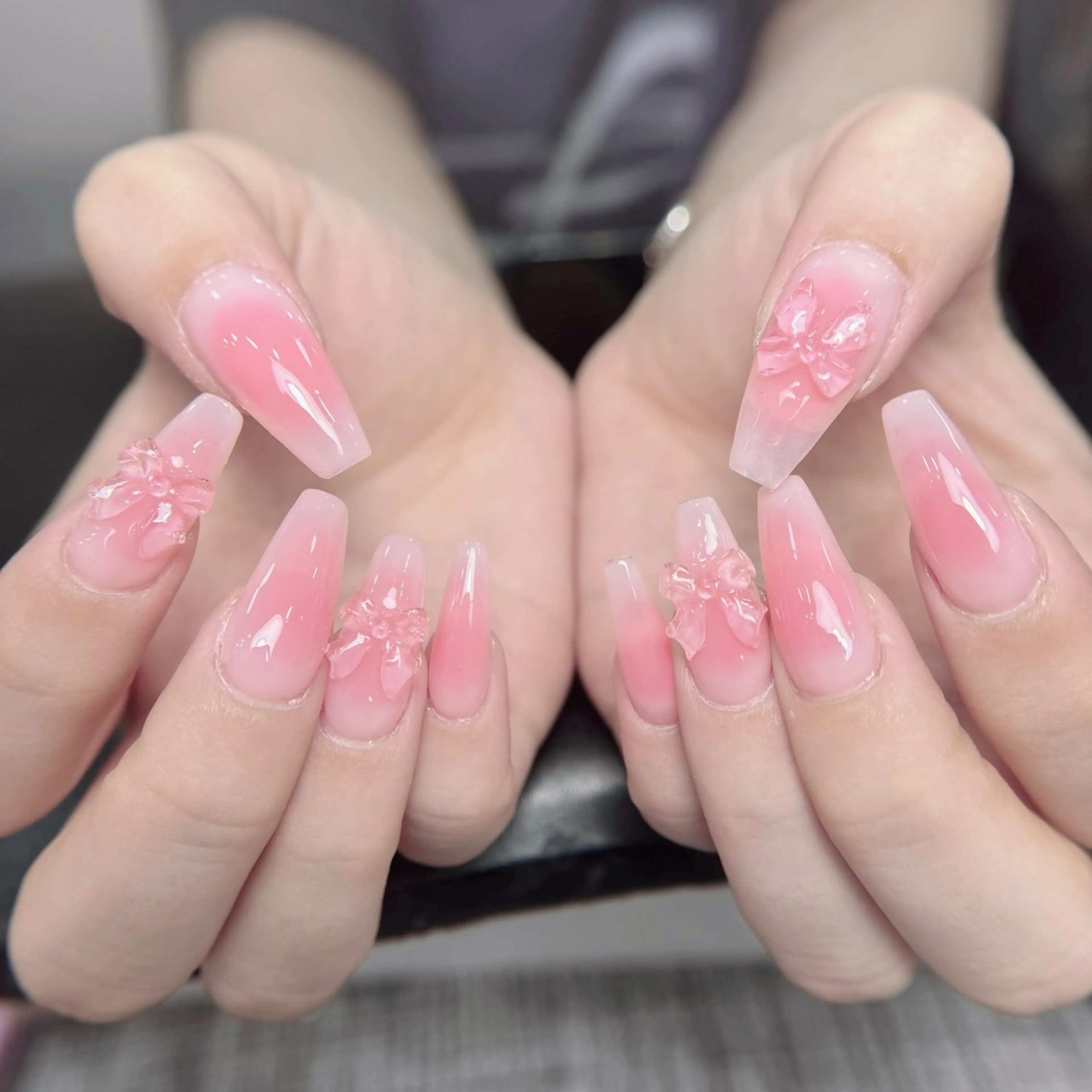 ネイル ジェルネイル 韓国ネイル ロングネイル 持ち込み パラジェル ハンドネイル Luci Nailのネイルデザイン