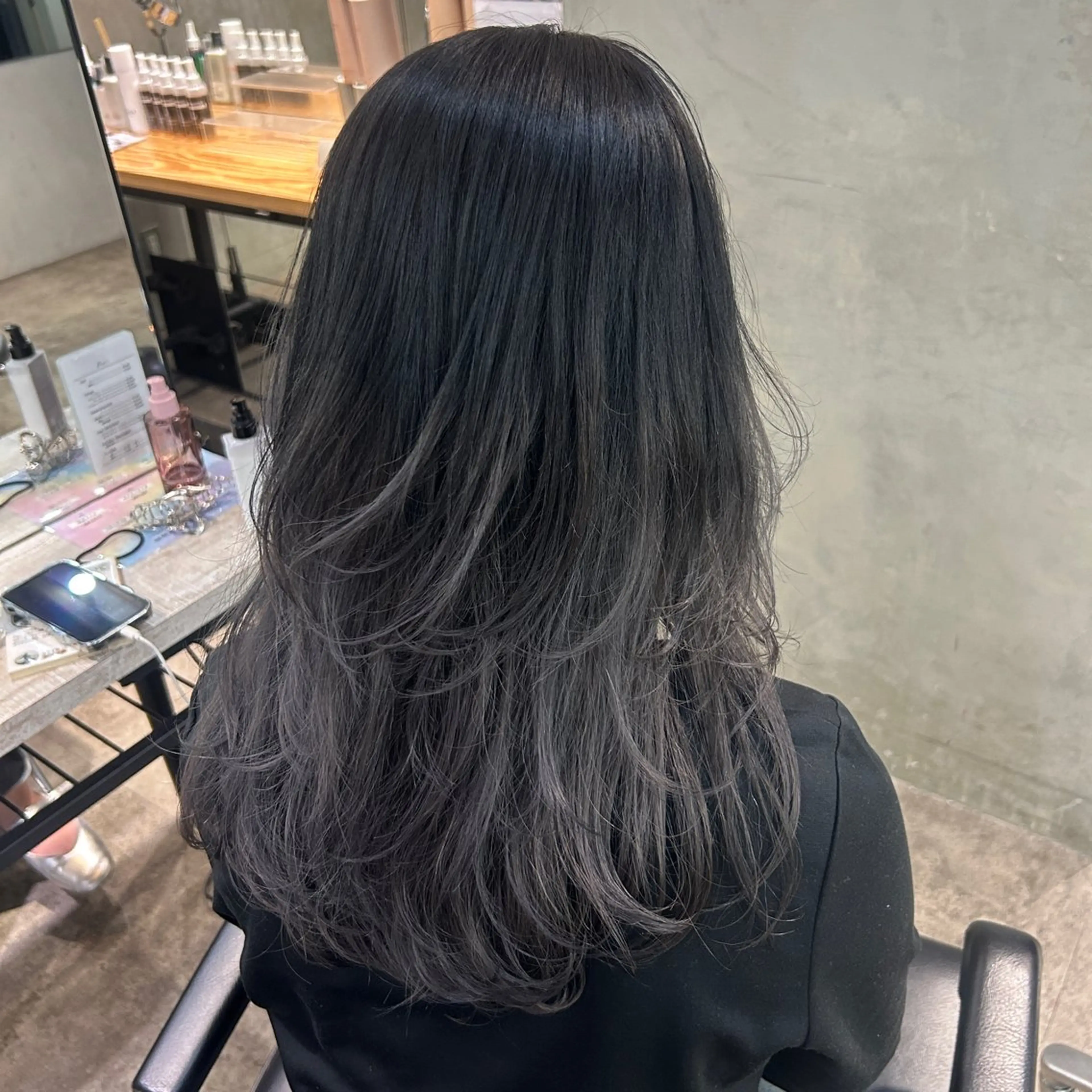 ミディアム カラー ヘアカラー トリートメント ✨うる艶/ブリーチ✨ 𝓡𝒖𝓷𝐚💋のヘアスタイル