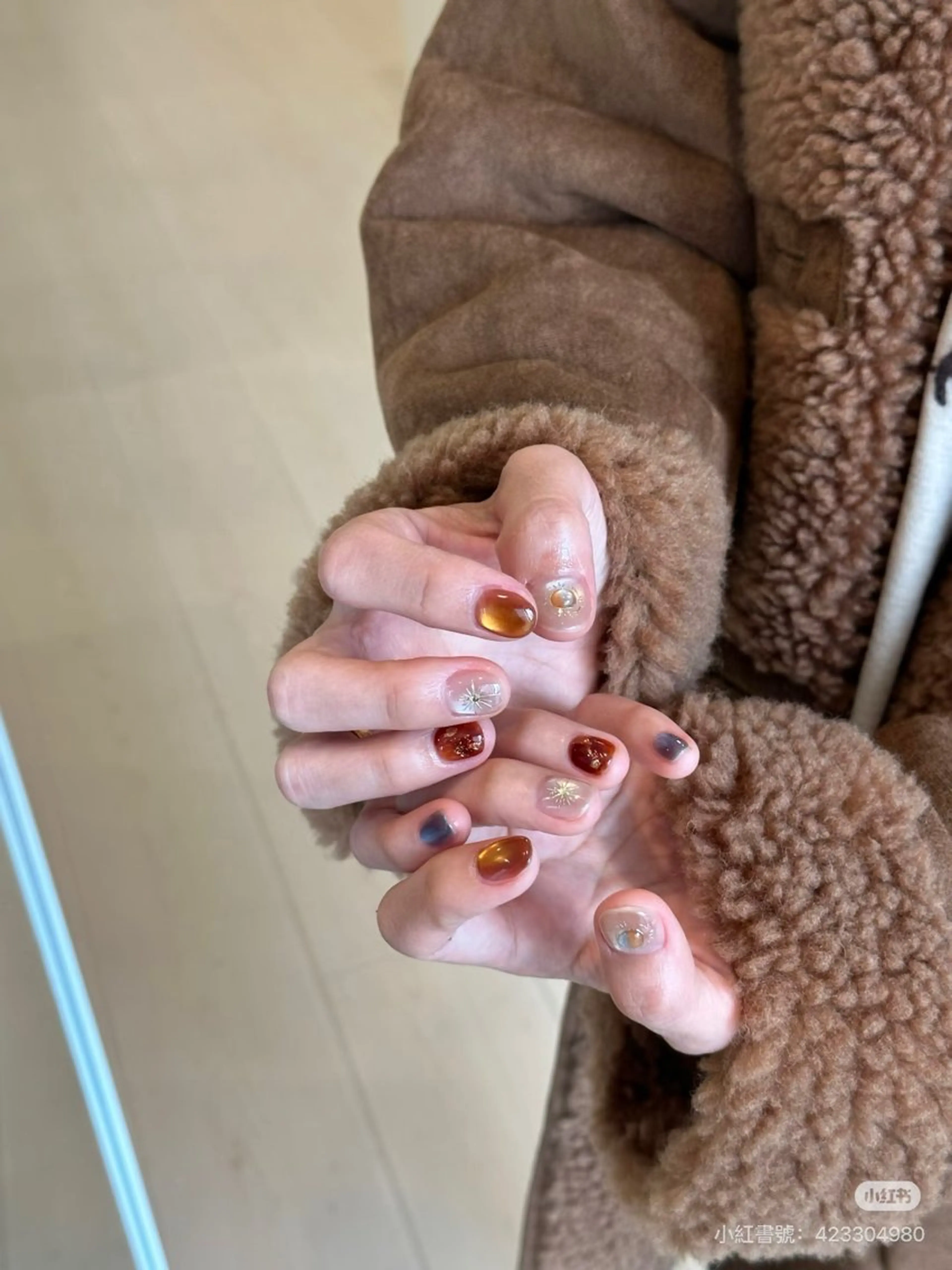 ネイル アートネイル オーロラネイル チークネイル フレンチネイル ガラスフレンチ ハンドネイル 🎀🎀YooLi Nail Salonのネイルデザイン