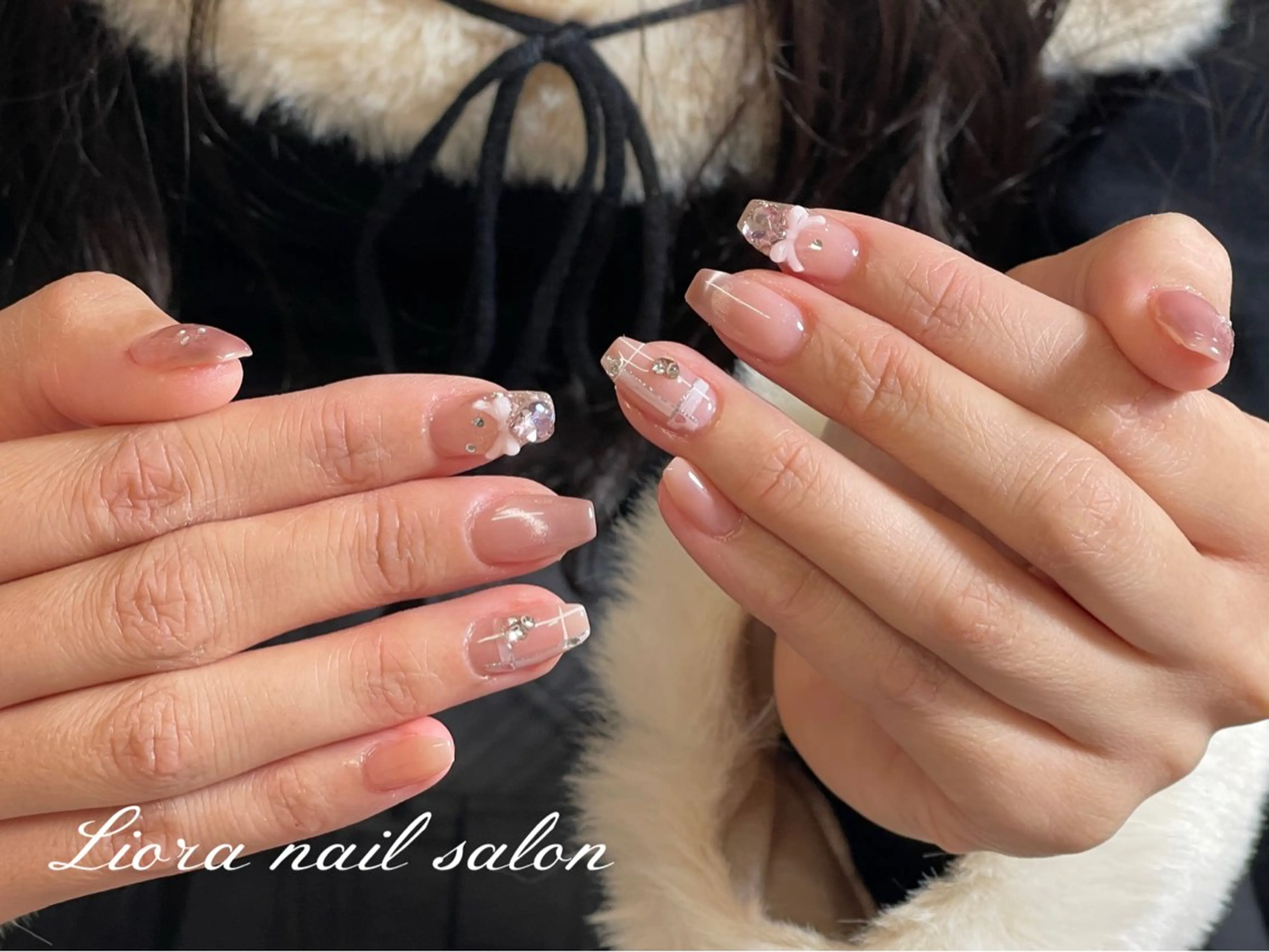 ネイル チークネイル フットネイル フレンチネイル ジェルネイル ガーリー ハンドネイル Liora nail スカルプ専門店のネイルデザイン