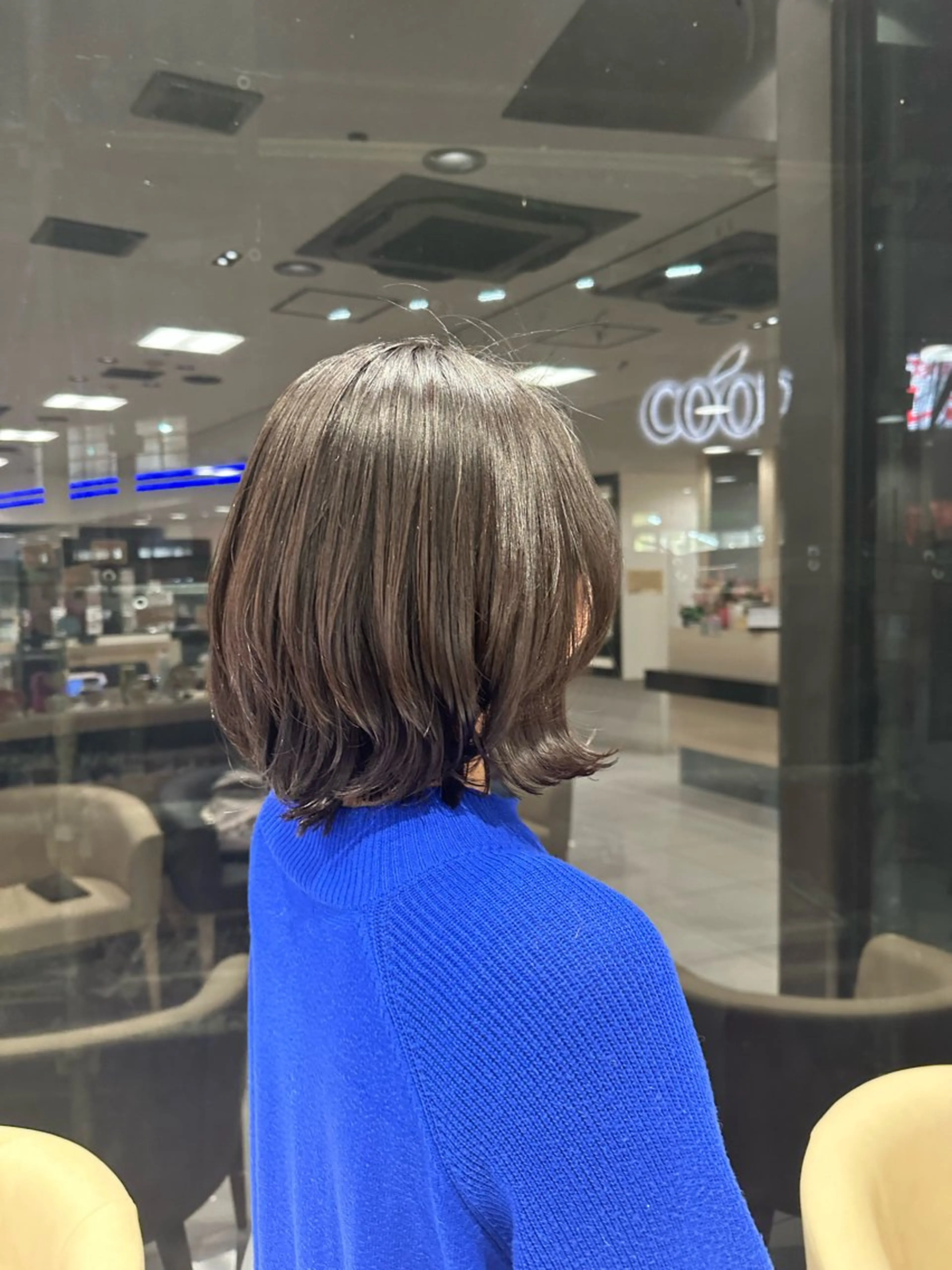 ミディアム レイヤーカット カット クロスパーマ/うる艶 カラー/Kurumiのヘアスタイル