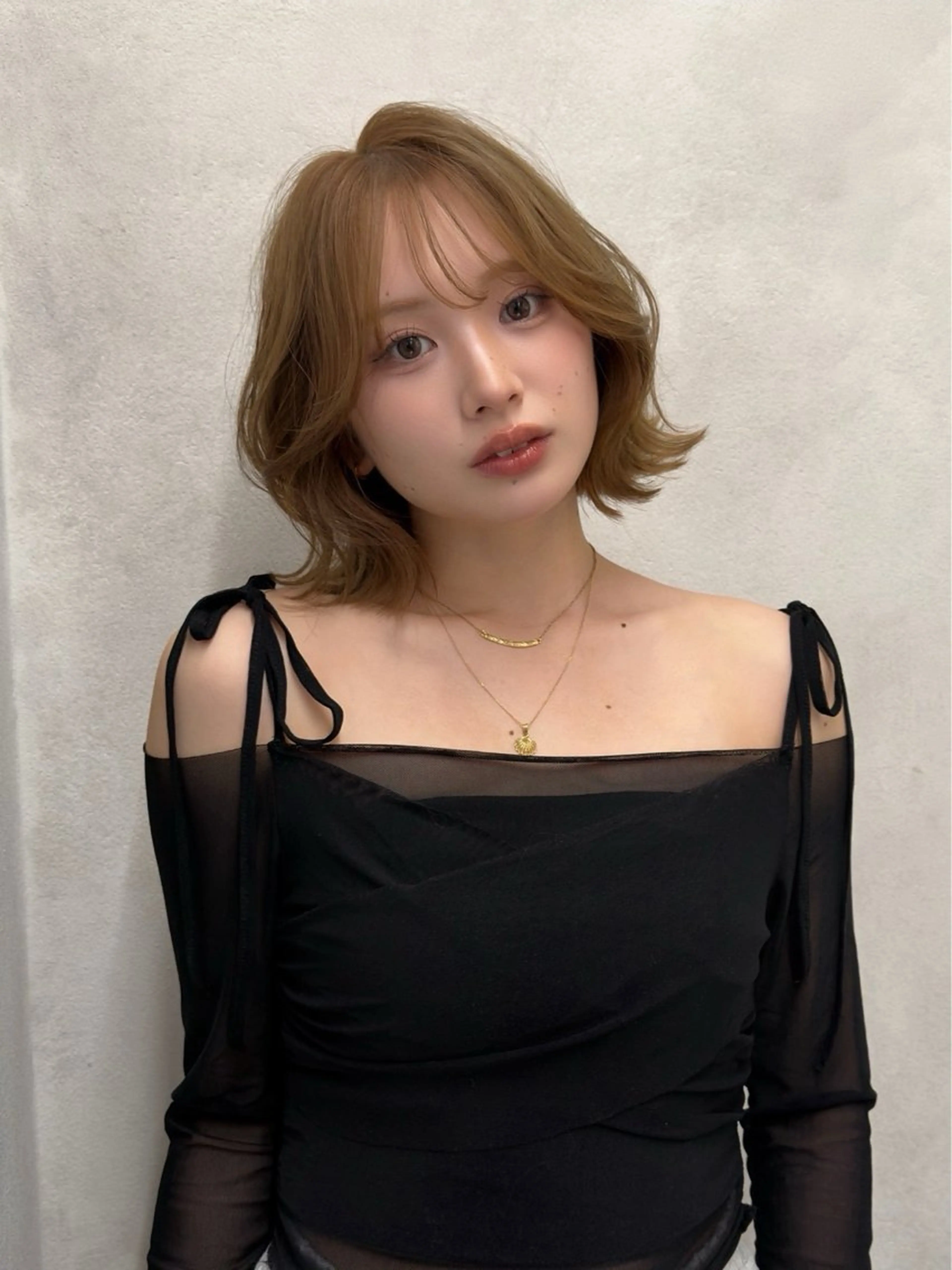 ミディアム 韓国風ヘア レイヤーカット 似合わせカット 森貝 洋亮のヘアスタイル