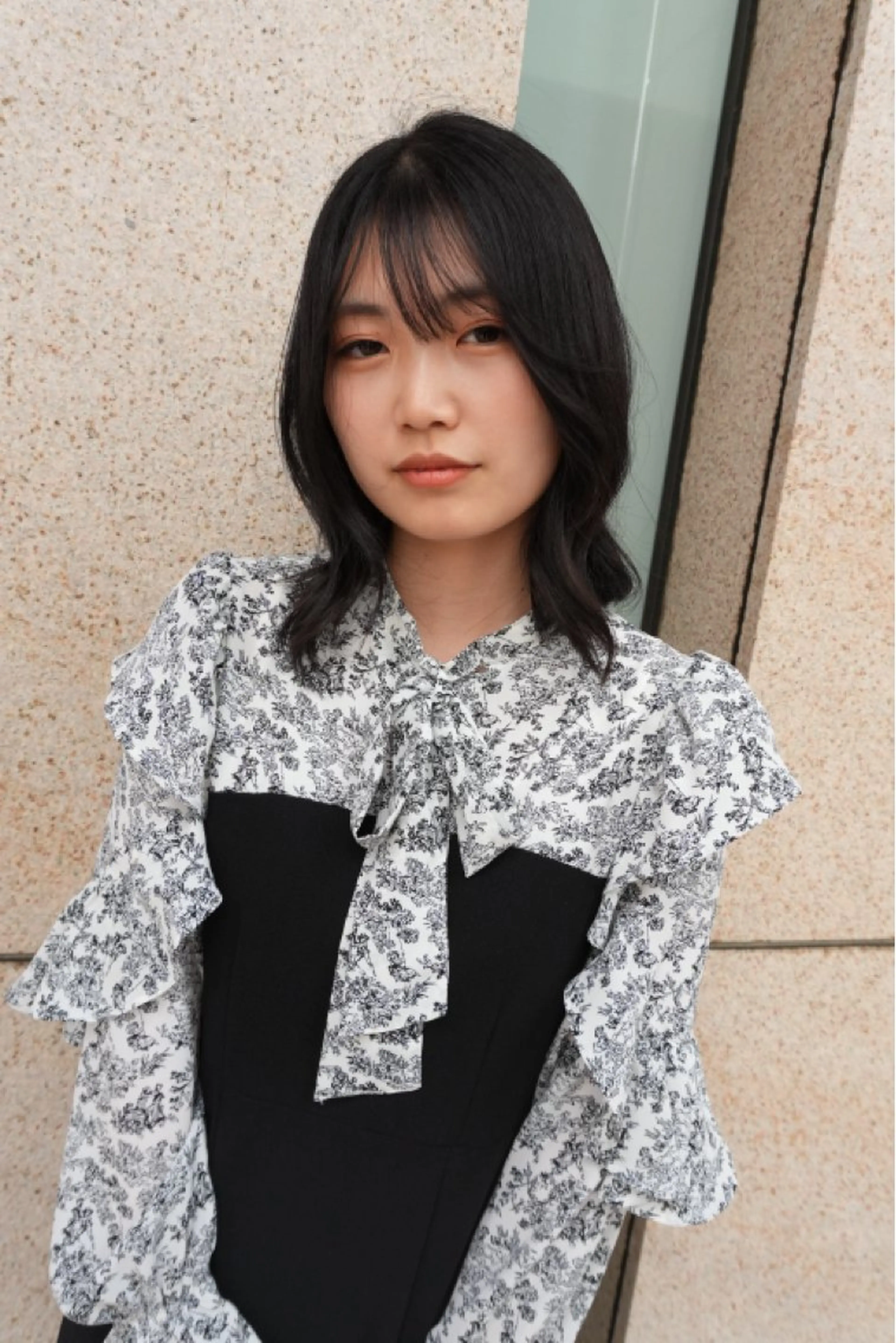 ミディアム ハイライト 髪質改善 小顔カット Endearing 銀座/レイヤーカットのヘアスタイル