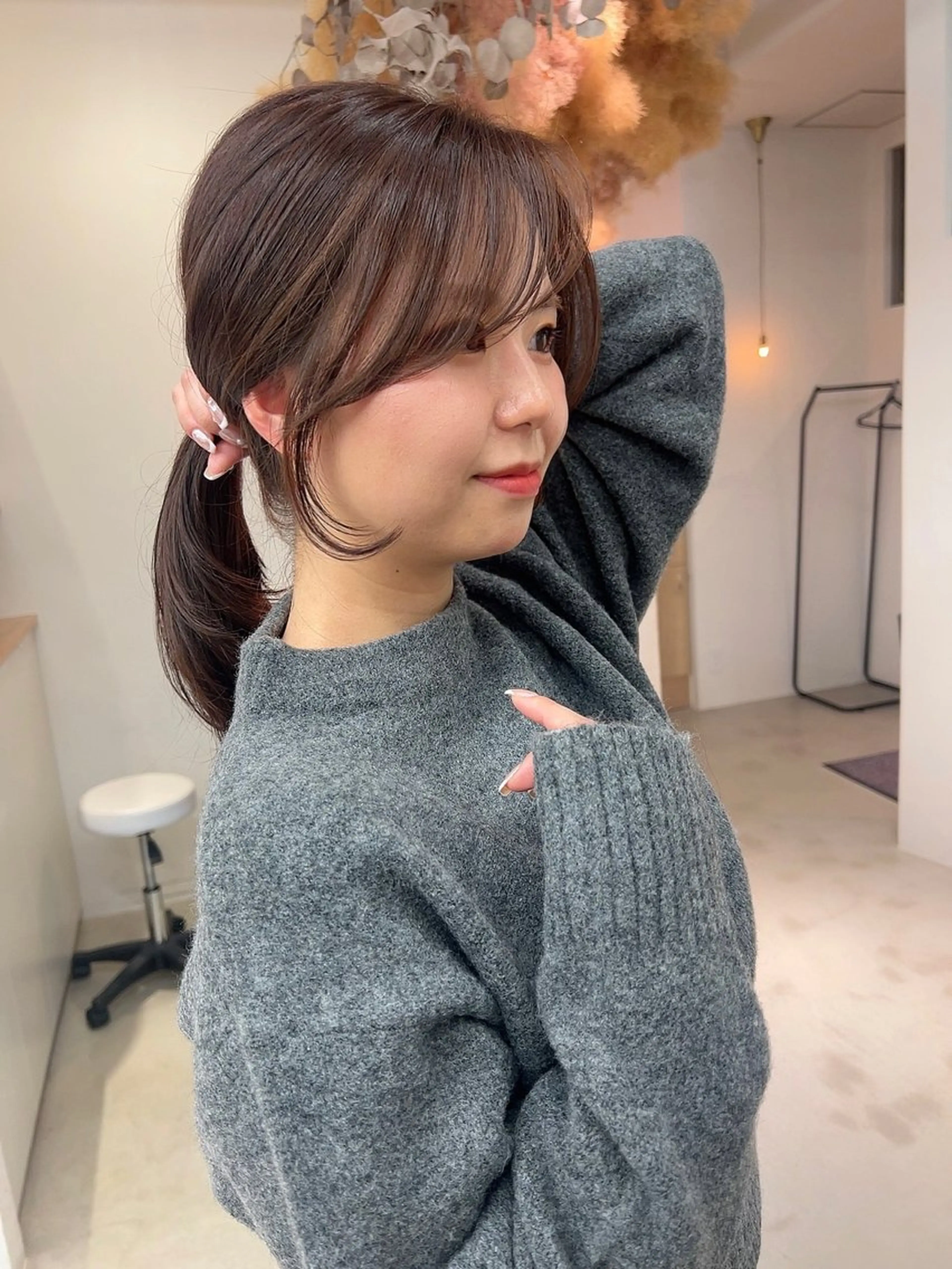 ミディアム カット ヘアカラー トリートメント vince. moekoのヘアスタイル