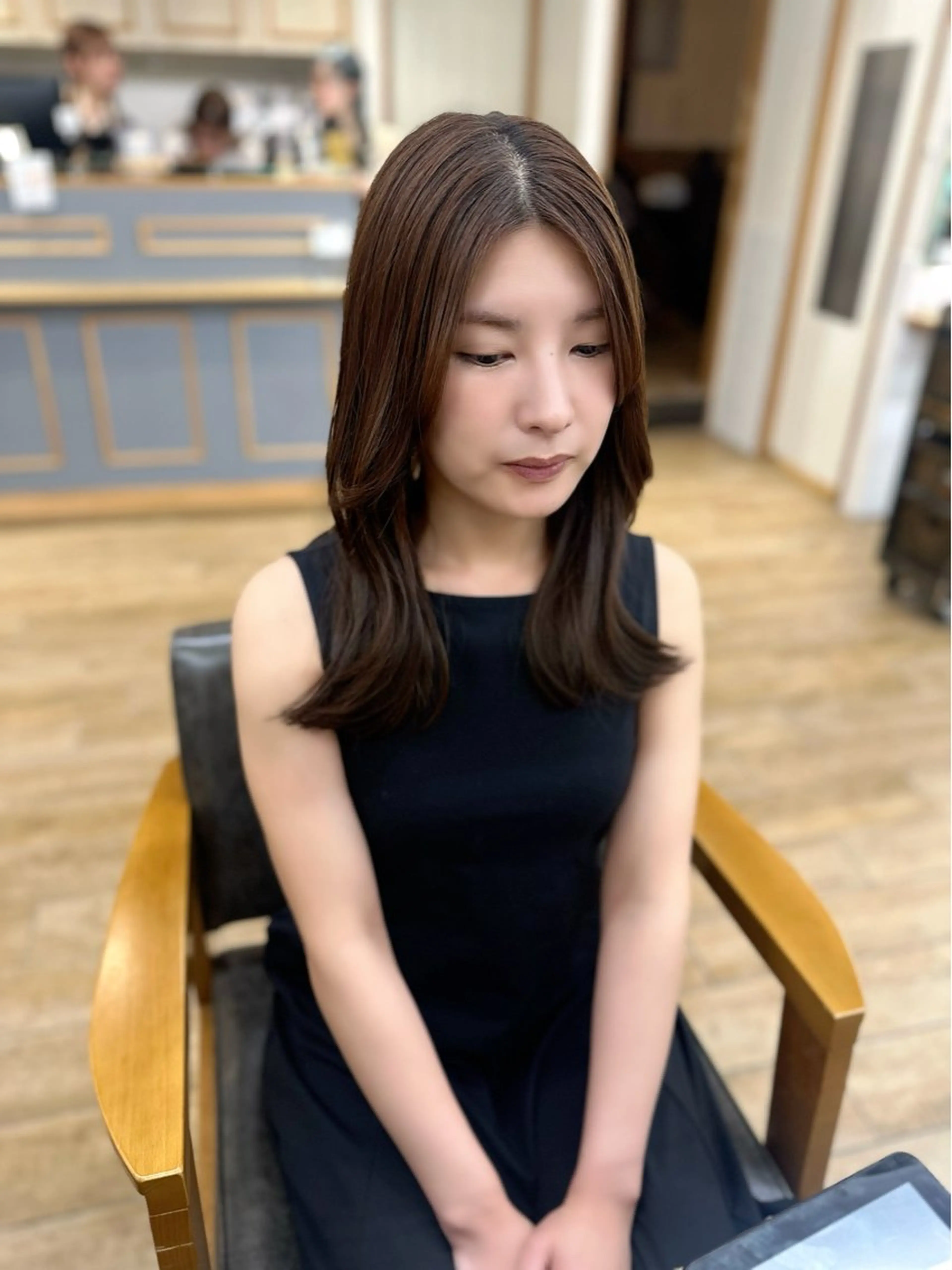 セミロング カラー パーマ ヘアアレンジ メンズ キッズ カット ヘアカラー 似合わせレイヤー 🌿JUNのヘアスタイル