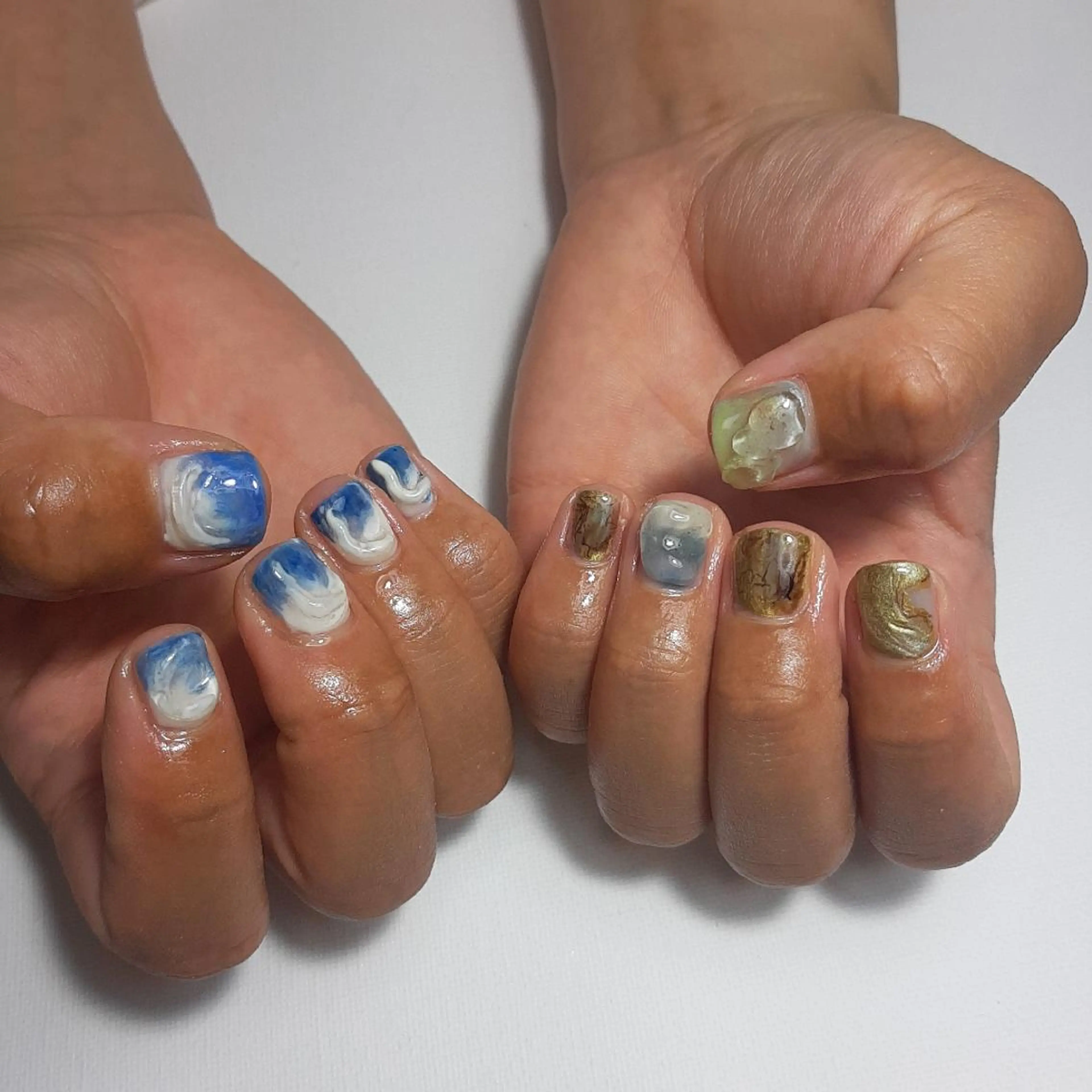 ネイル ジェルネイル 持ち込み ニュアンスネイル ショートネイル owlnail /持込みデザイン専門のネイルデザイン