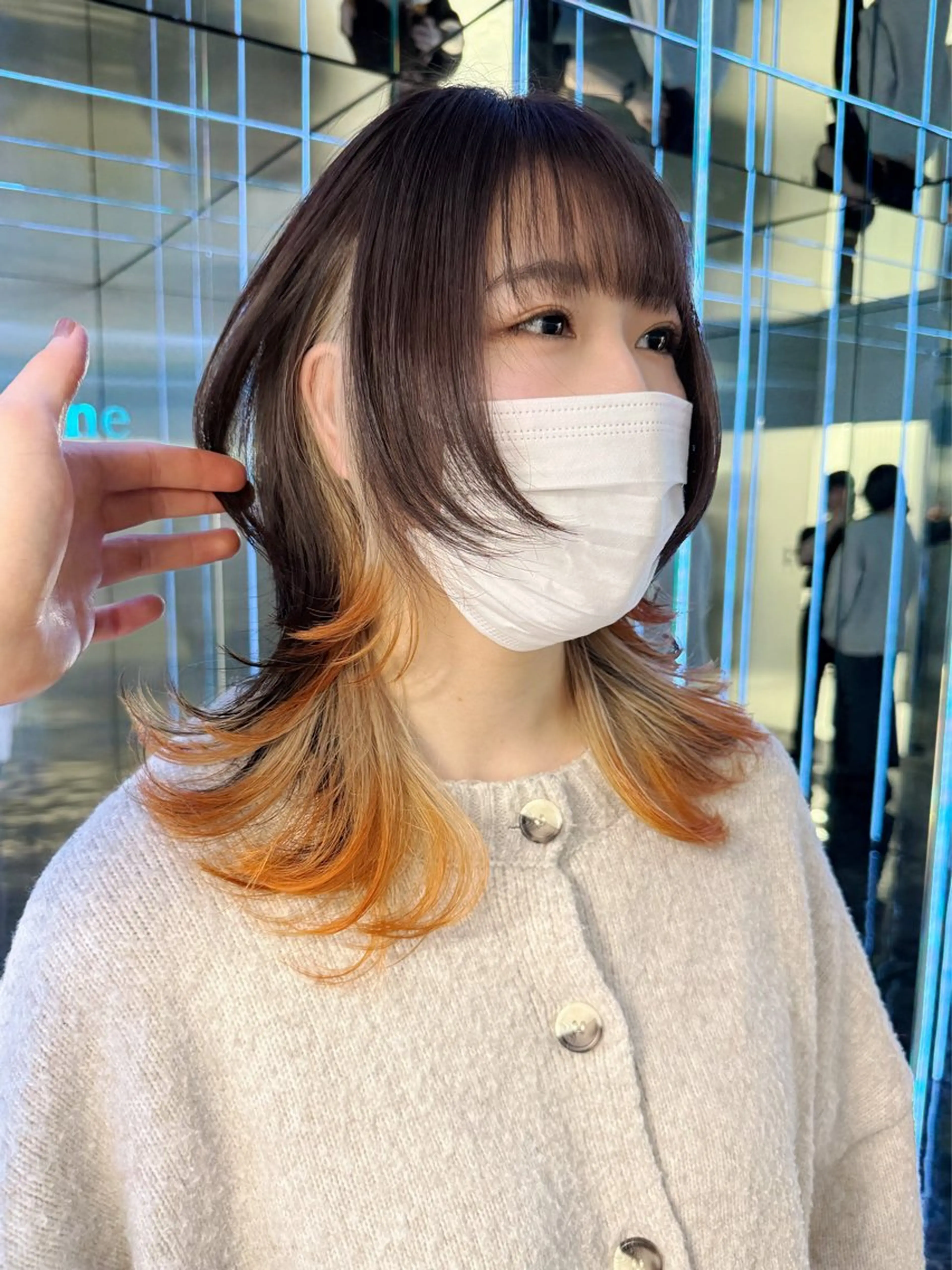 セミロング 🐺立川のウルフ屋 さん🐺おかみ🐺のヘアスタイル