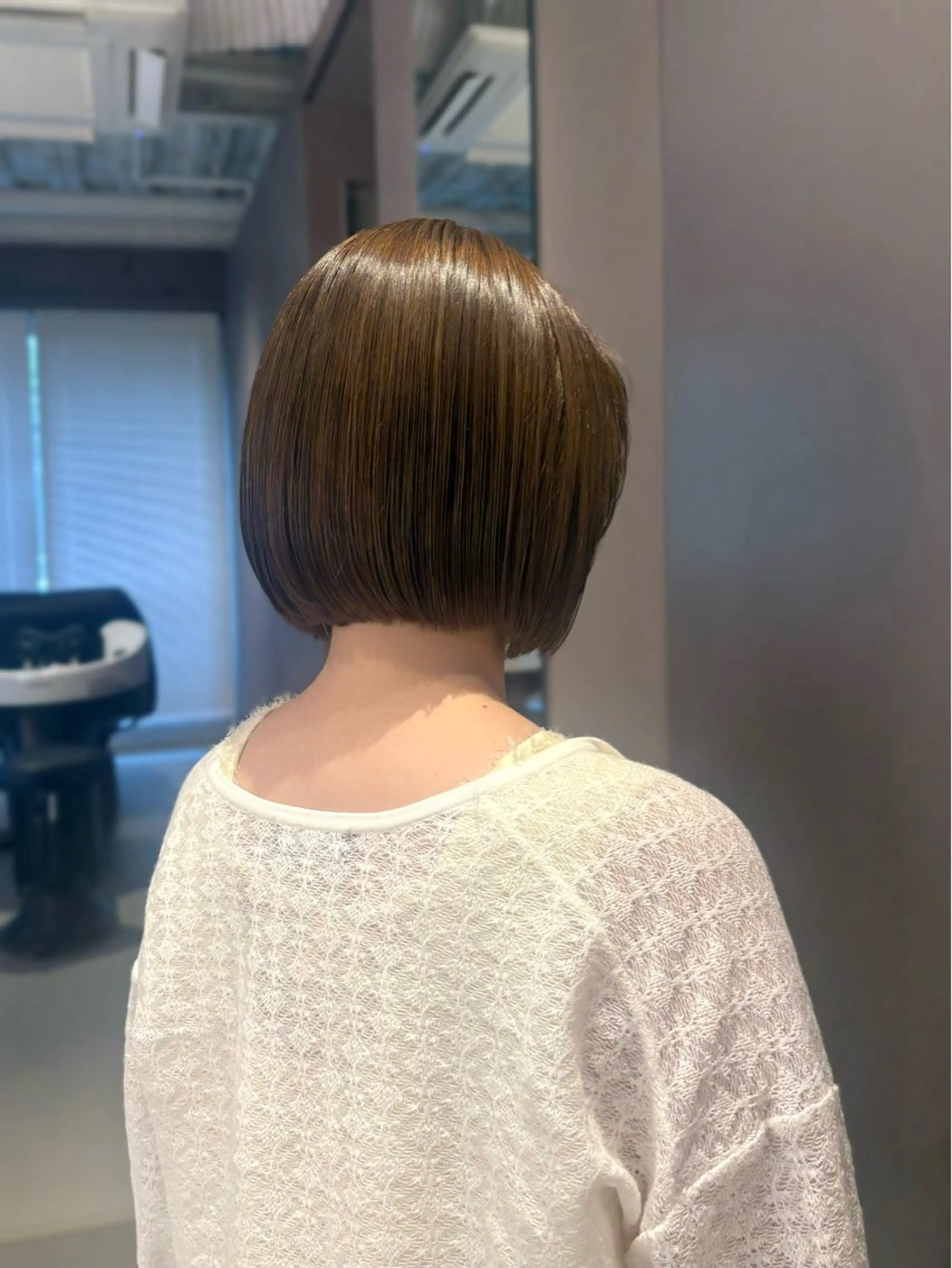 ショート カラー ベージュカラー オリーブベージュ ボブ カット ヘアカラー トリートメント 韓国/透明感カラー さなのヘアスタイル