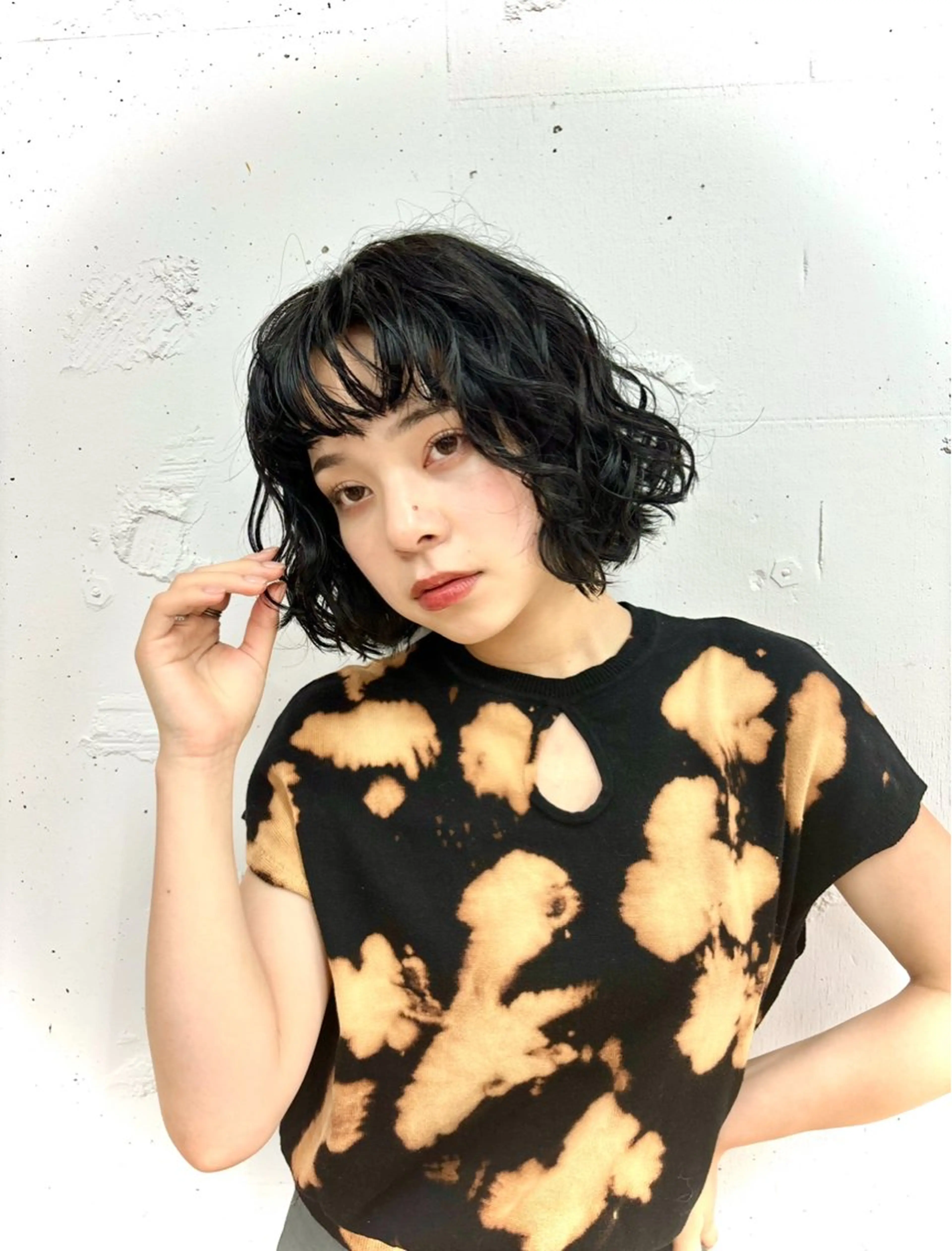 パーマ RIN パーマ/暖色カラーのヘアスタイル