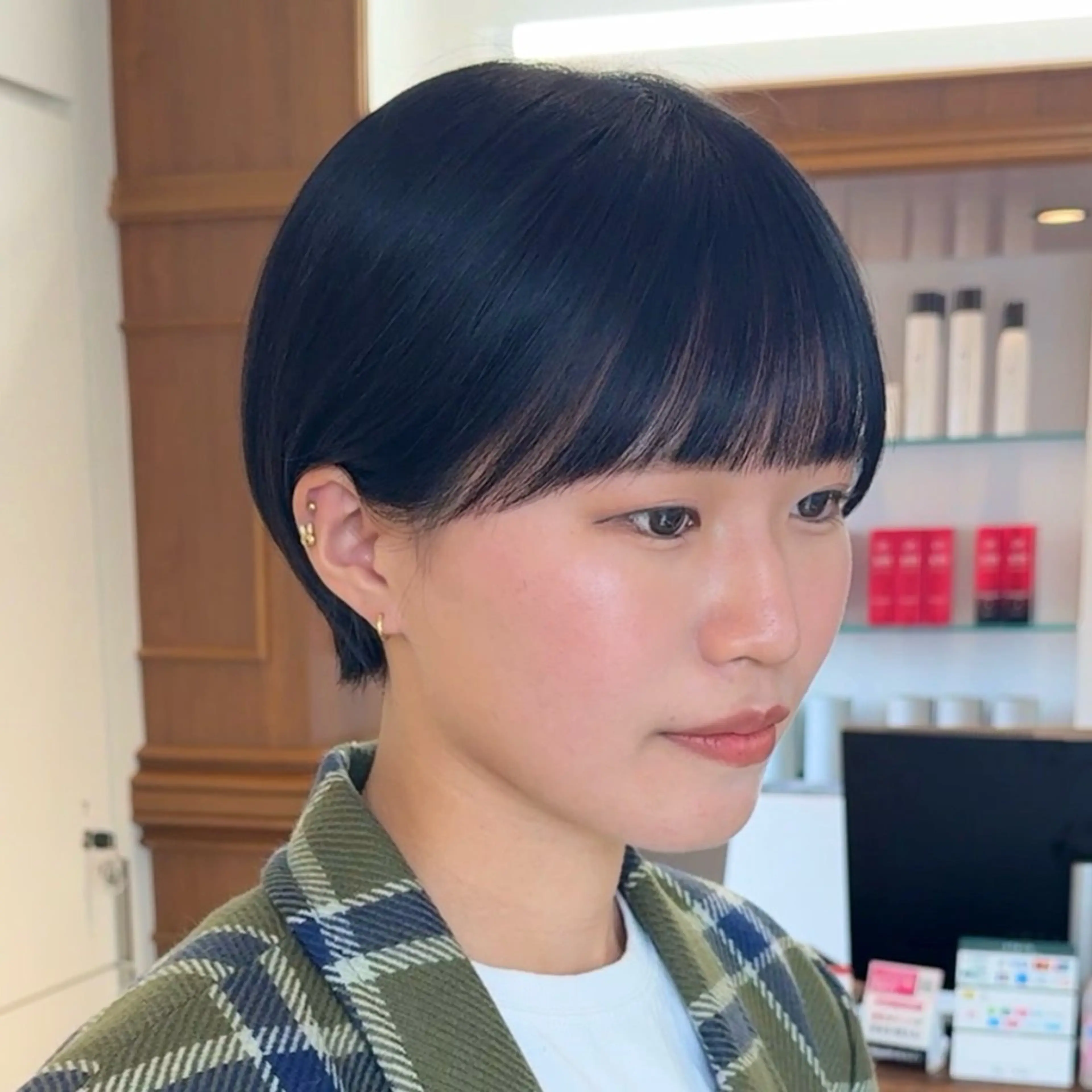 ショート カラー ショートボブ 丸みショート 透明感カラー ボブ ショートヘア カット ヘアカラー トリートメント 🪷ショート/パーマ /ボブ🪷Akinaのヘアスタイル