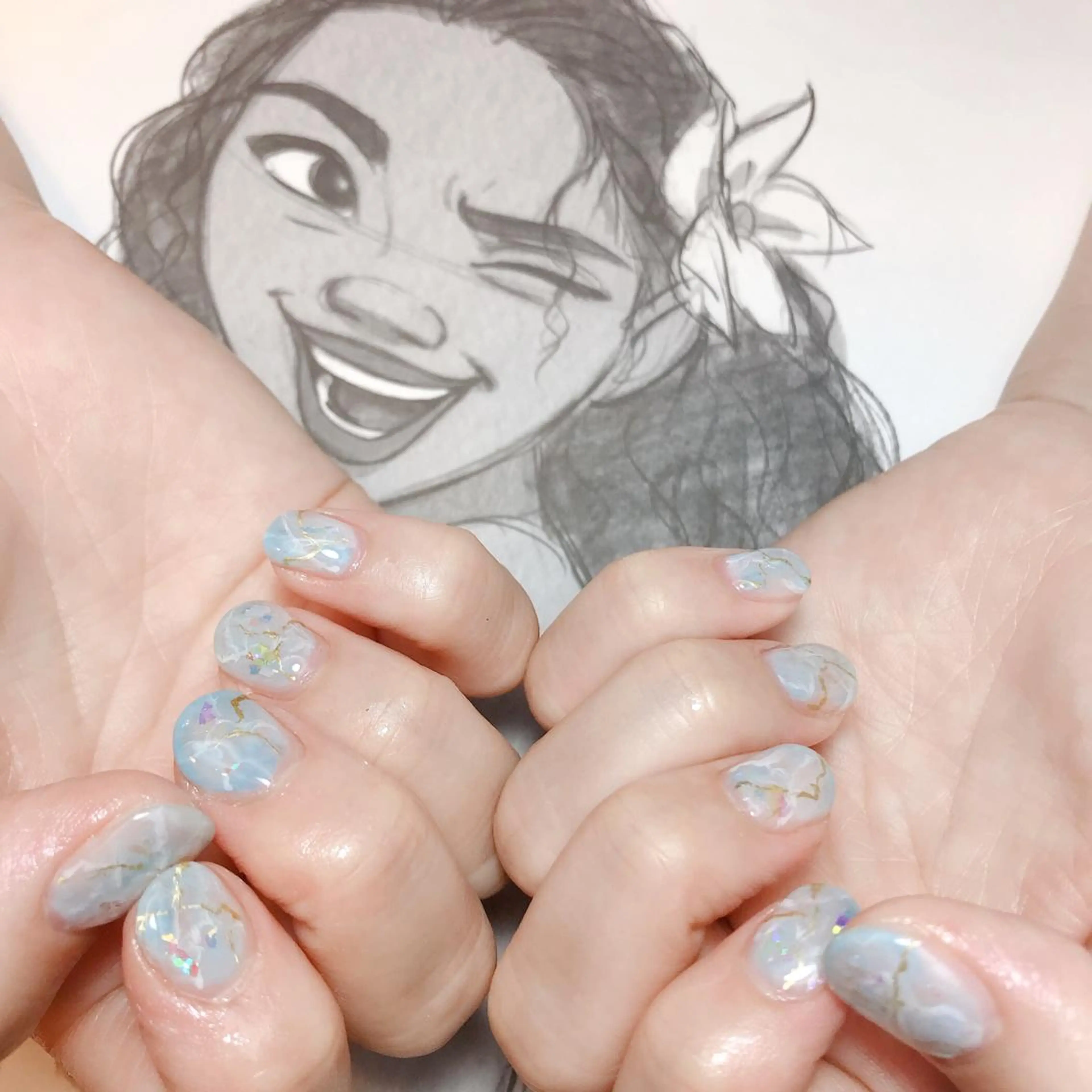 ネイル 大理石ネイル(マーブル) owlnail /持込みデザイン専門のネイルデザイン