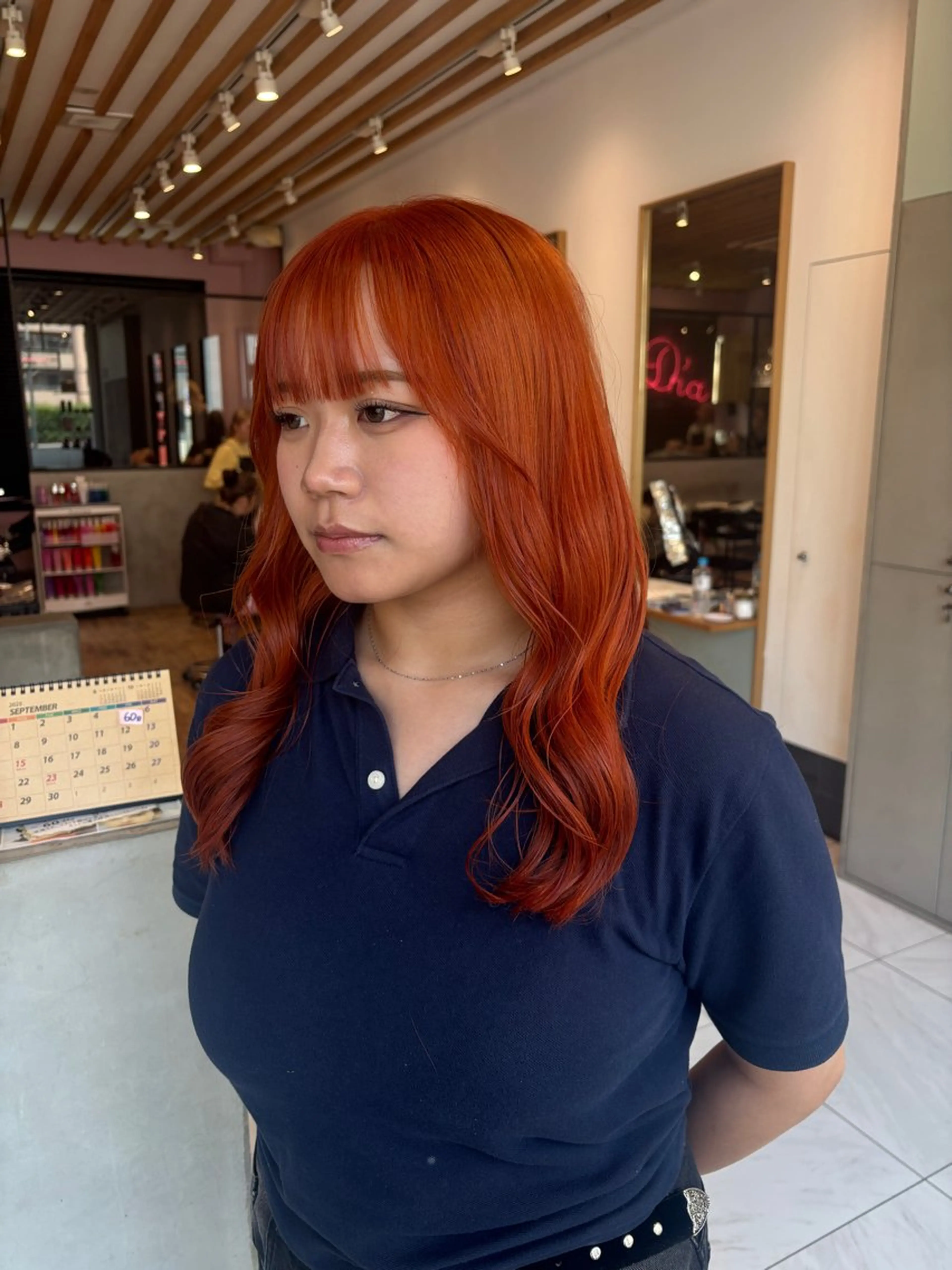 セミロング カラー カット ヘアカラー ️🩵RINKA/ ハイトーンカラー🩵のヘアスタイル