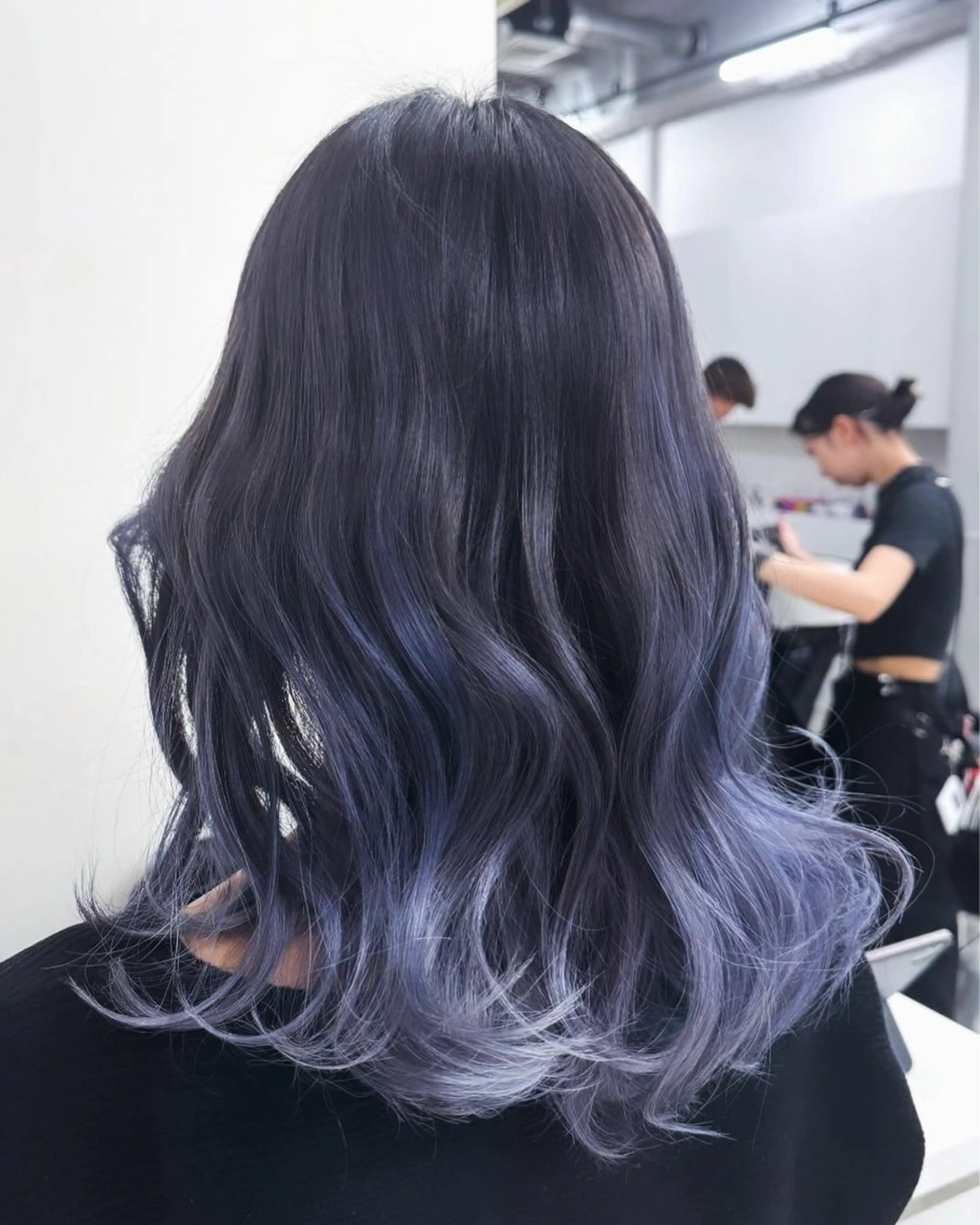 ロング カラー バレイヤージュ ブリーチ ケアブリーチ ダブルカラー ハイライトカラー Rikuto/原宿 /グラデーションのヘアスタイル