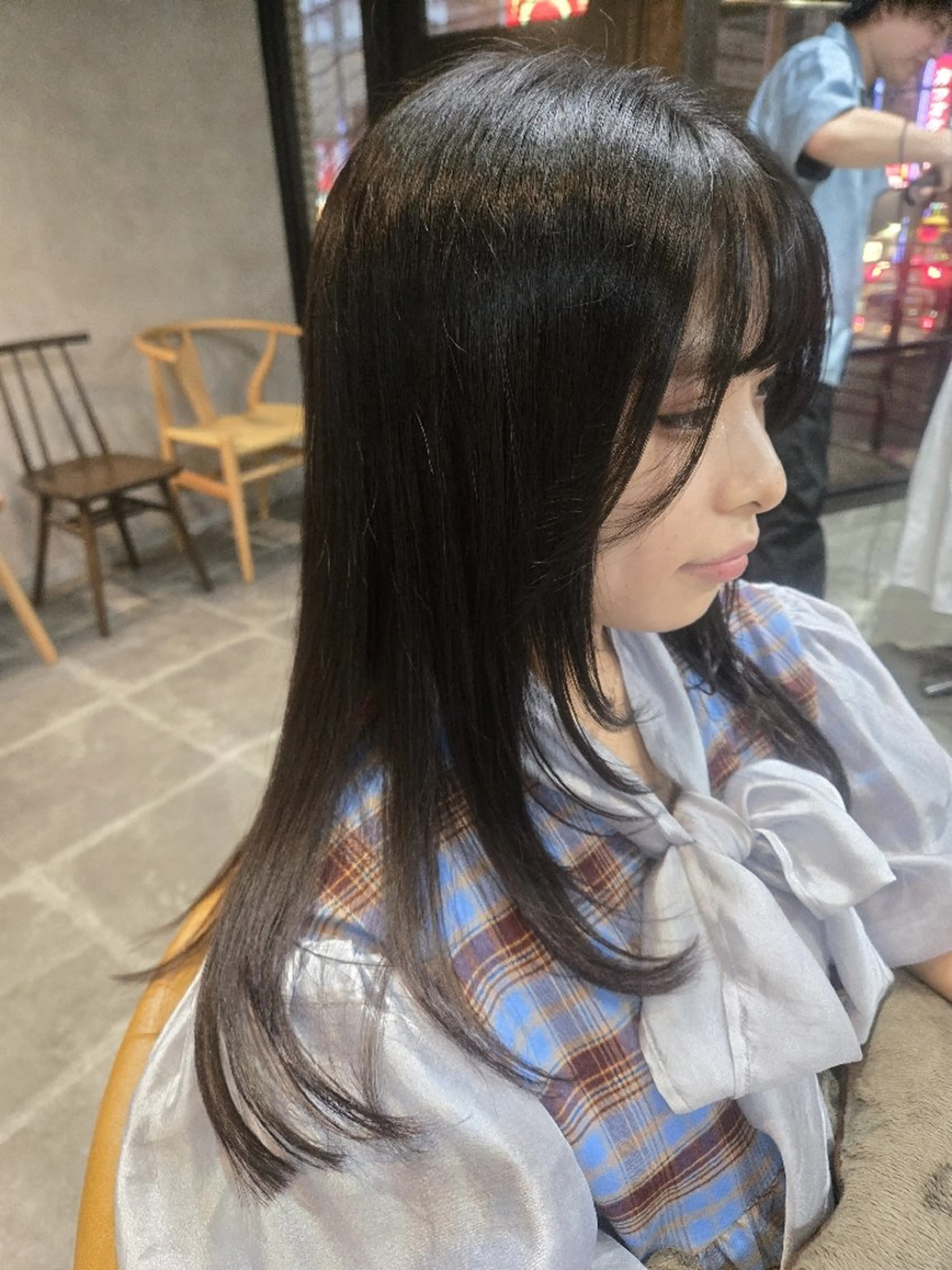 カラー ブリーチ 透明感カラー enx 渡邊 愛結🎀のヘアスタイル