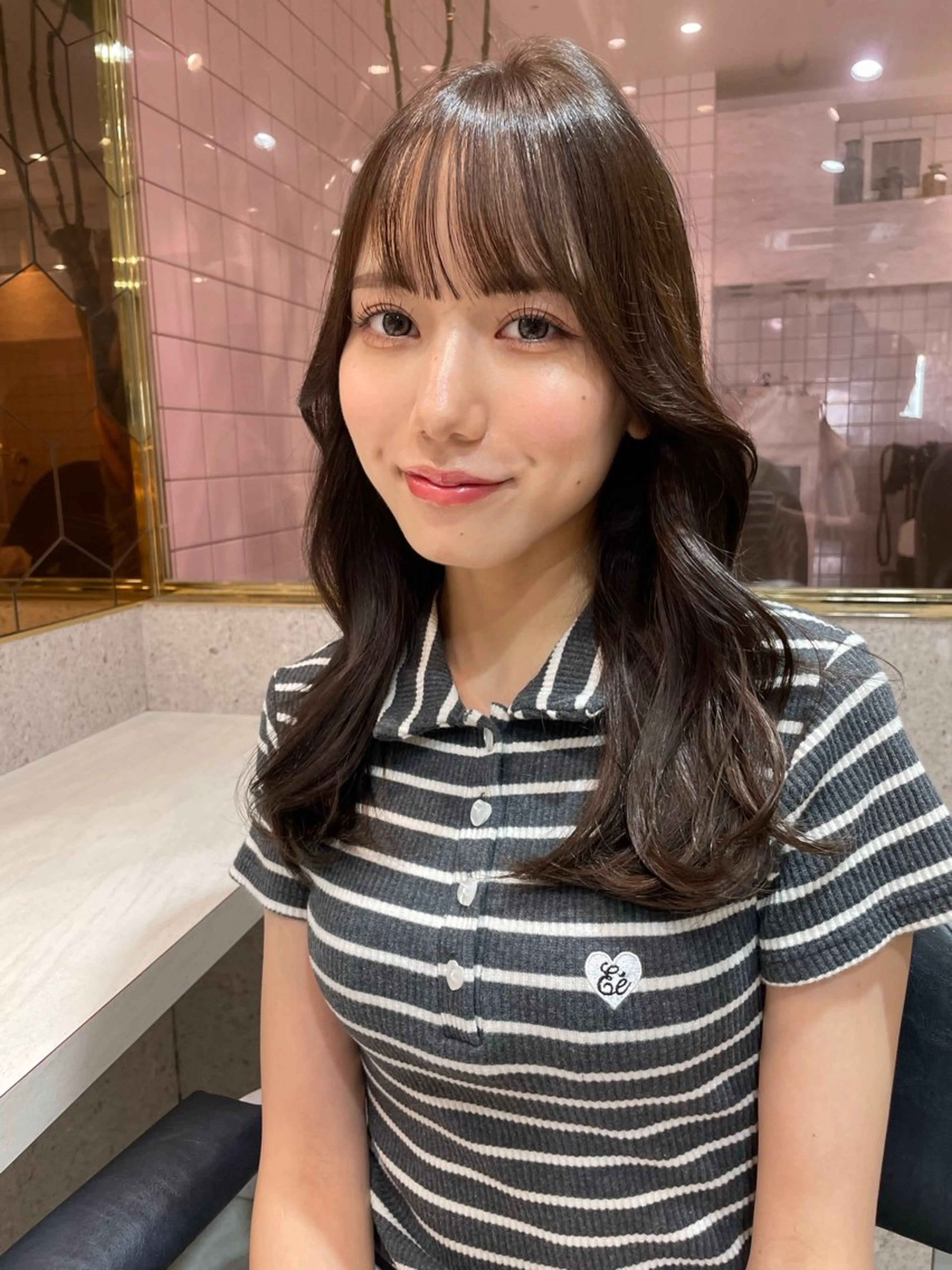 セミロング カラー カット ヘアカラー トリートメント 韓国ヘア🤍顔周り/ 髪質改善✨/林遼一郎のヘアスタイル