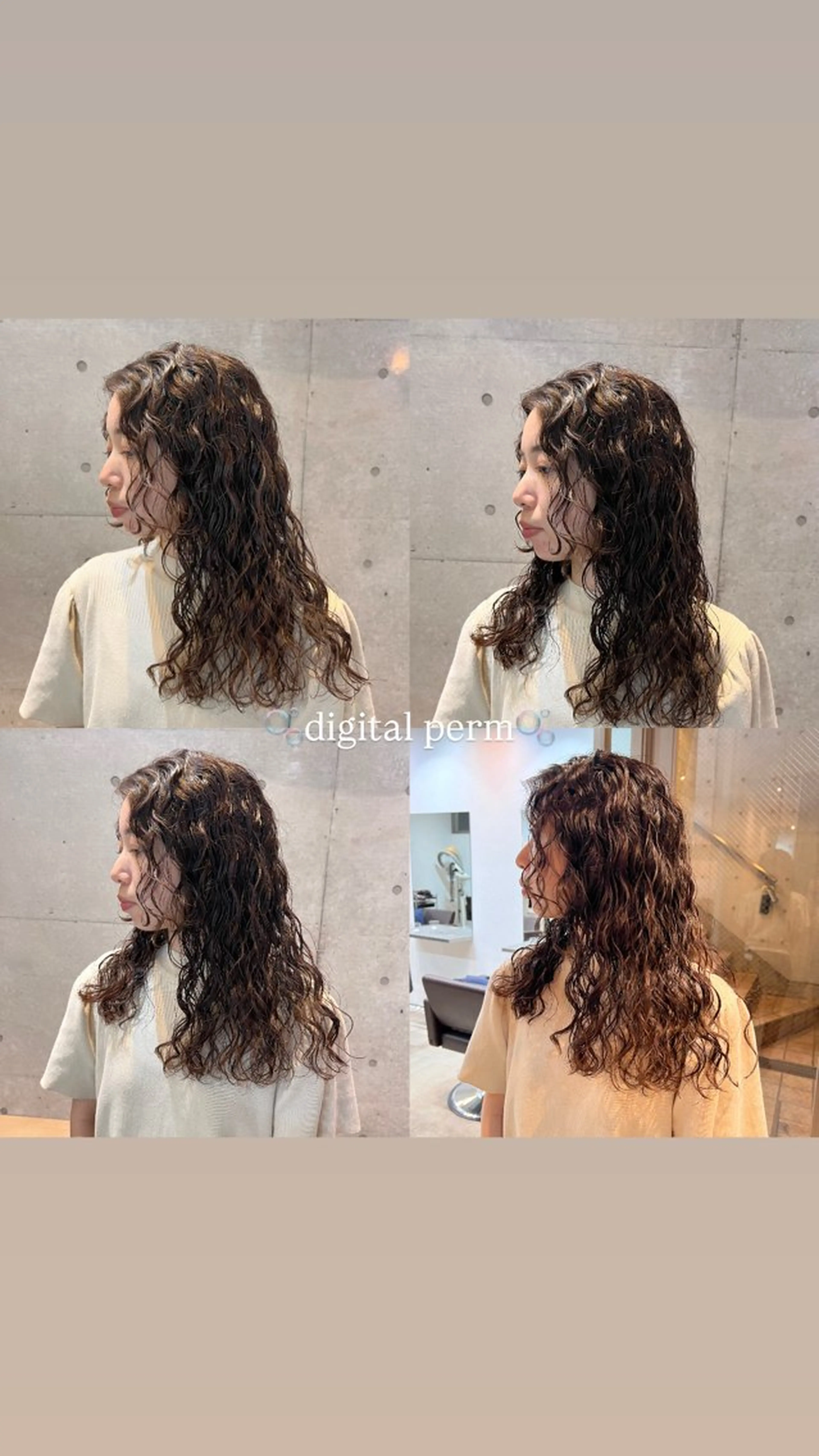 セミロング カット パーマ トリートメント スパイラルパーマ /神野のヘアスタイル