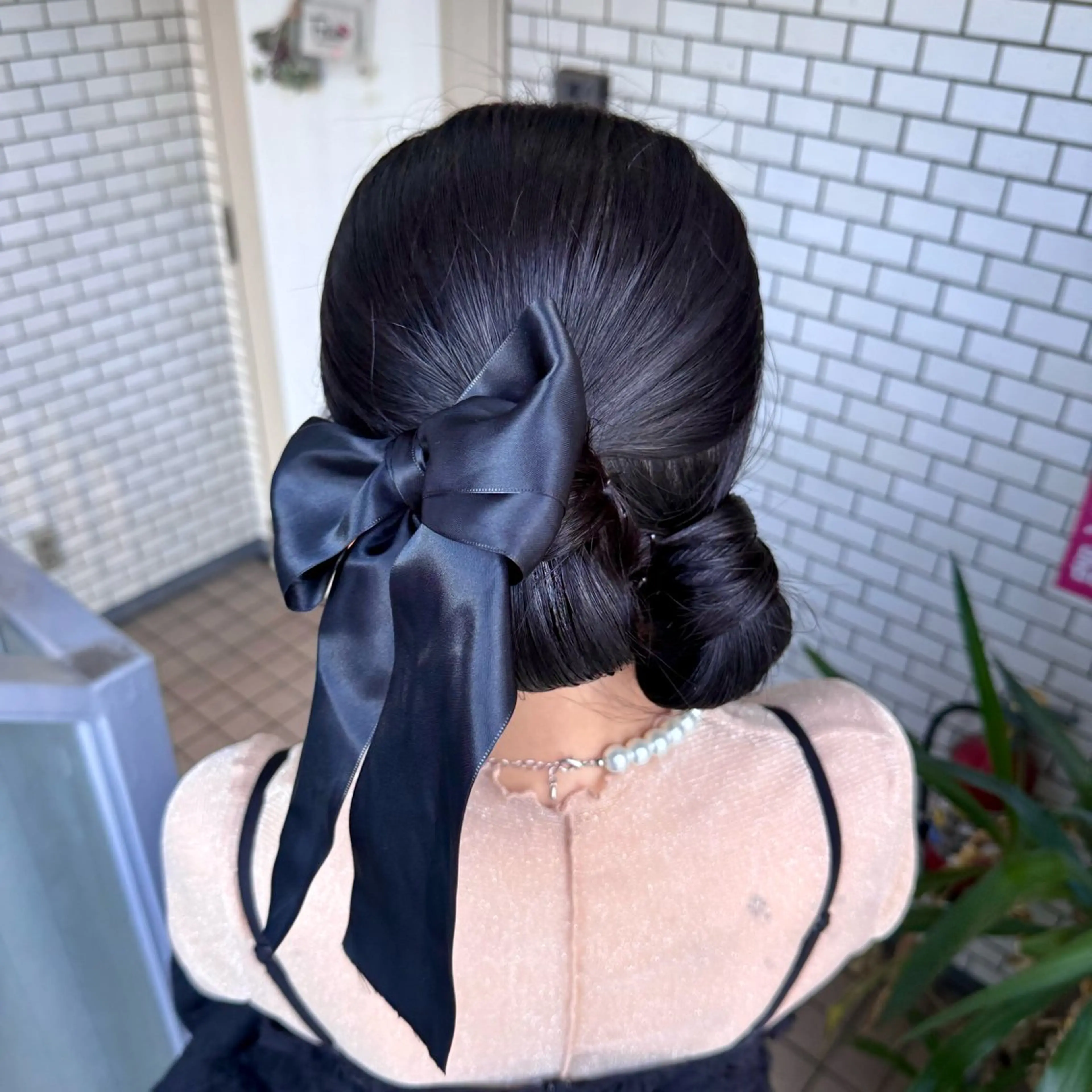 ロング ヘアアレンジ 成人式 ハーフアップ お団子ヘア 結婚式・ブライダル ヘアセット 褒められヘアメイク /‎ボブ女子🐶みおのその他イメージ