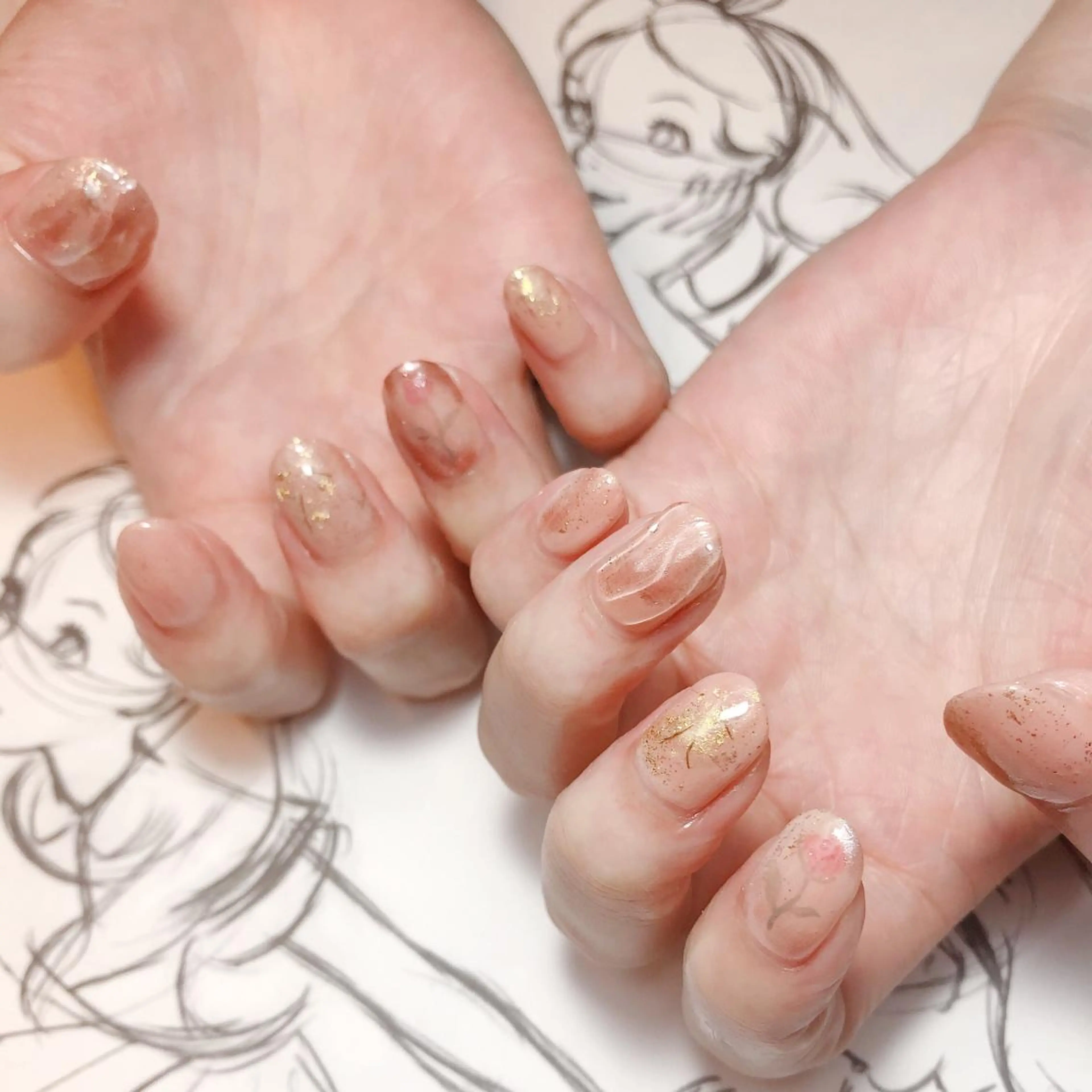 ネイル フラワーネイル ニュアンスネイル owlnail /持込みデザイン専門のネイルデザイン