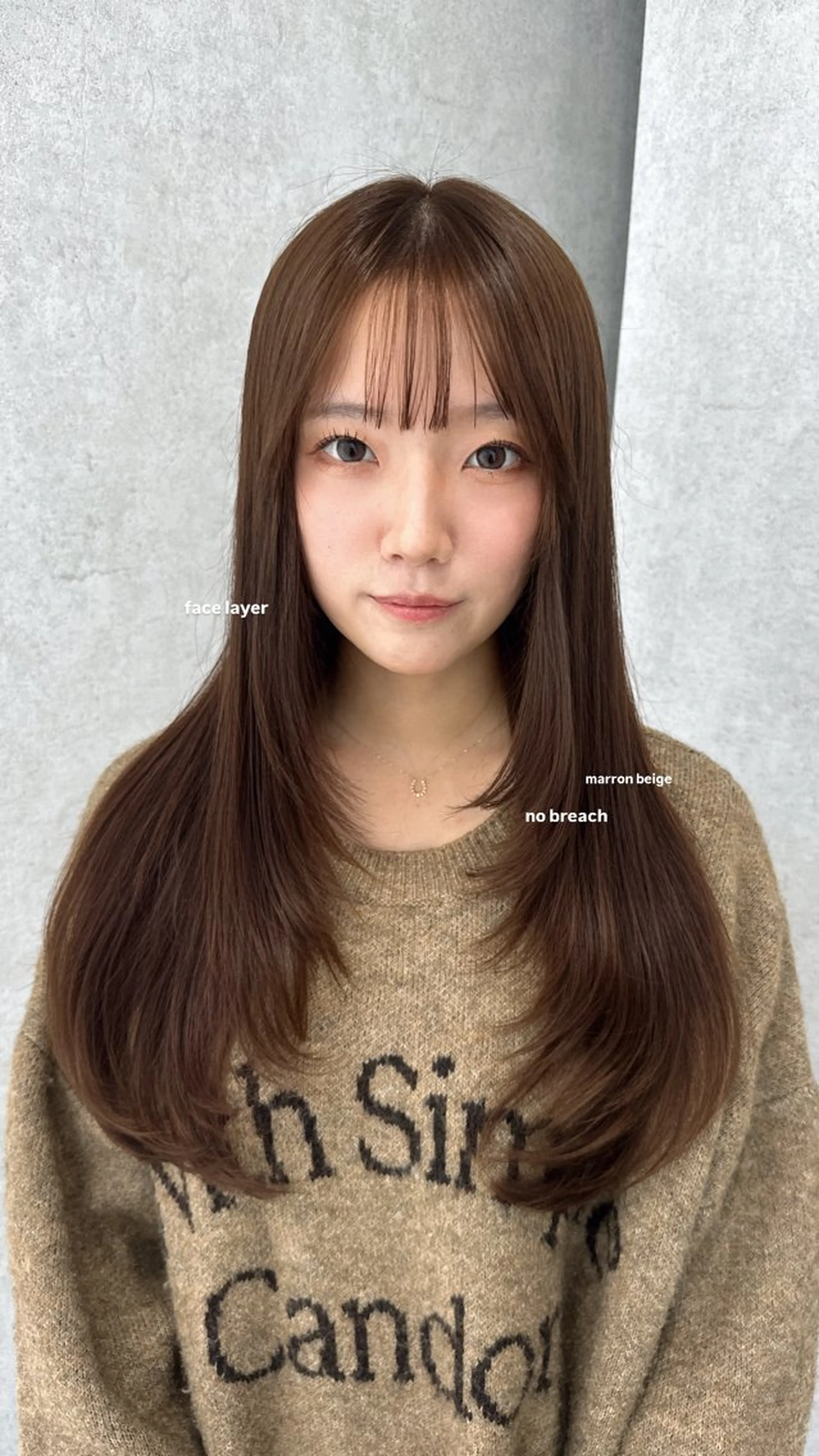 ロング カラー カット ヘアカラー トリートメント v-lab studio所属・韓国レイヤーカット/ 艶カラー/ noaのヘアスタイル