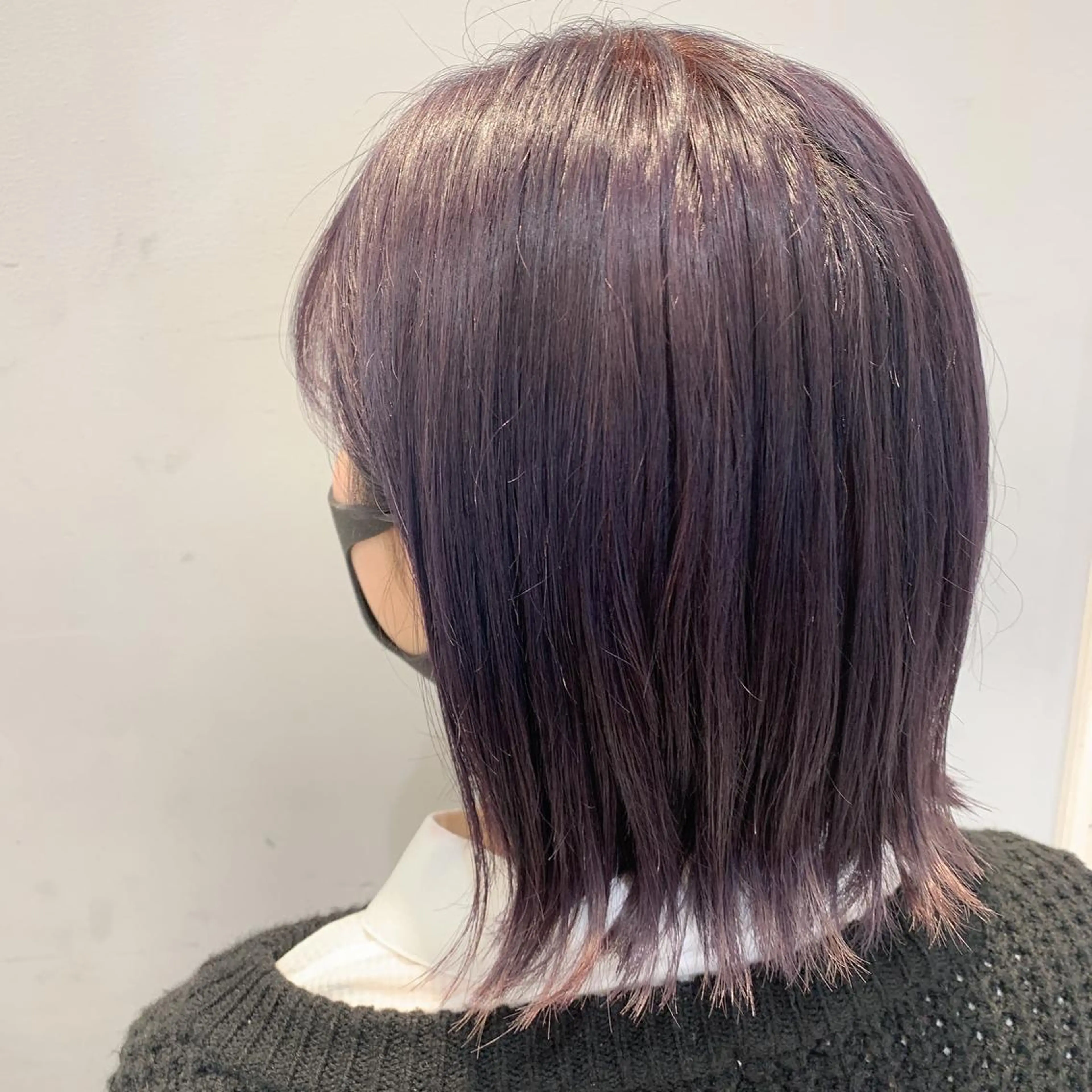 ミディアム カラー ブリーチ バイオレットカラー ヘアカラー トリートメント 🦖鶴岡香純🦖 産休中のヘアスタイル