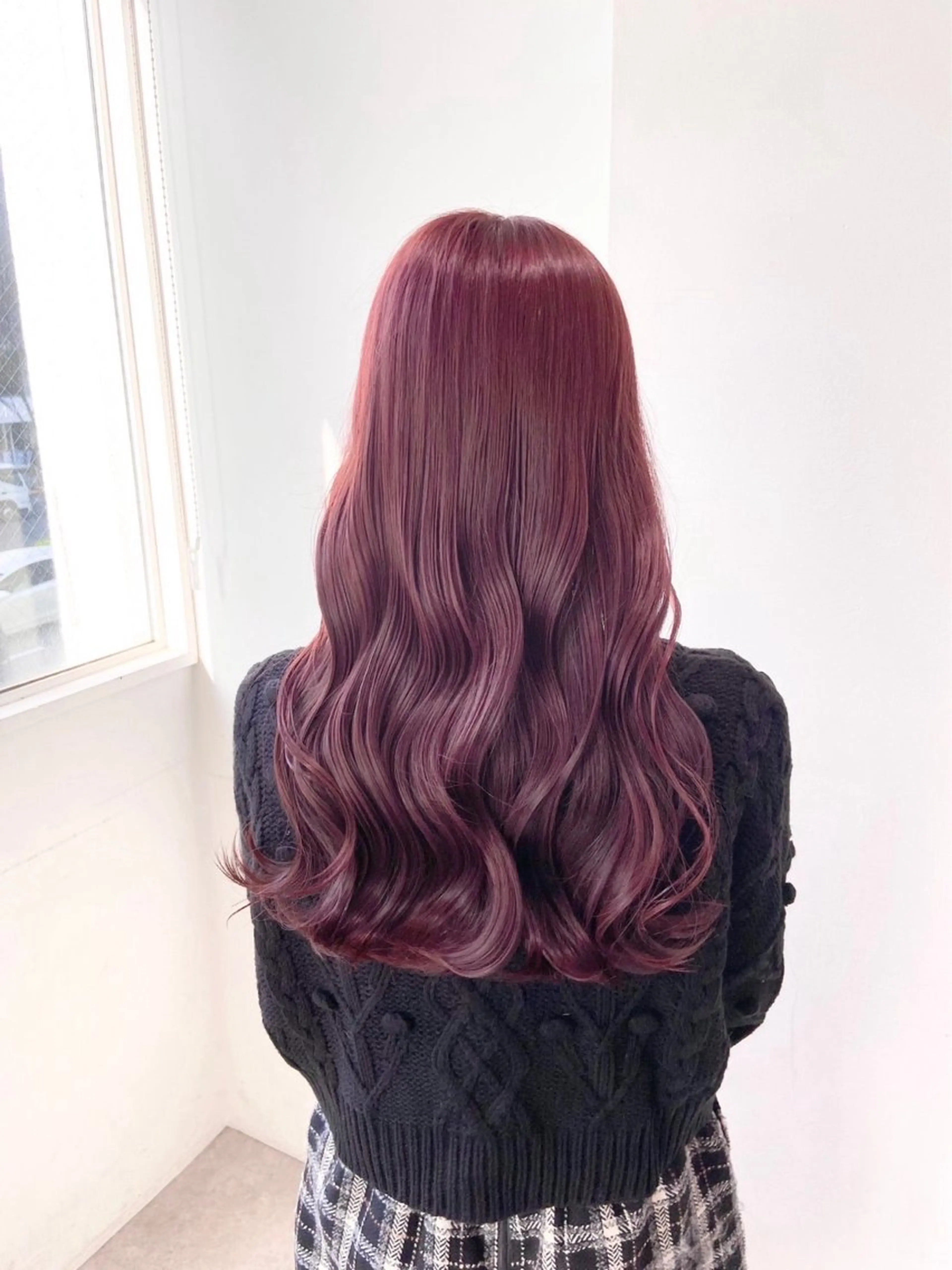 ロング カラー ヘアアレンジ トレンドモテカラー 🩷色落ちまで可愛くのヘアスタイル